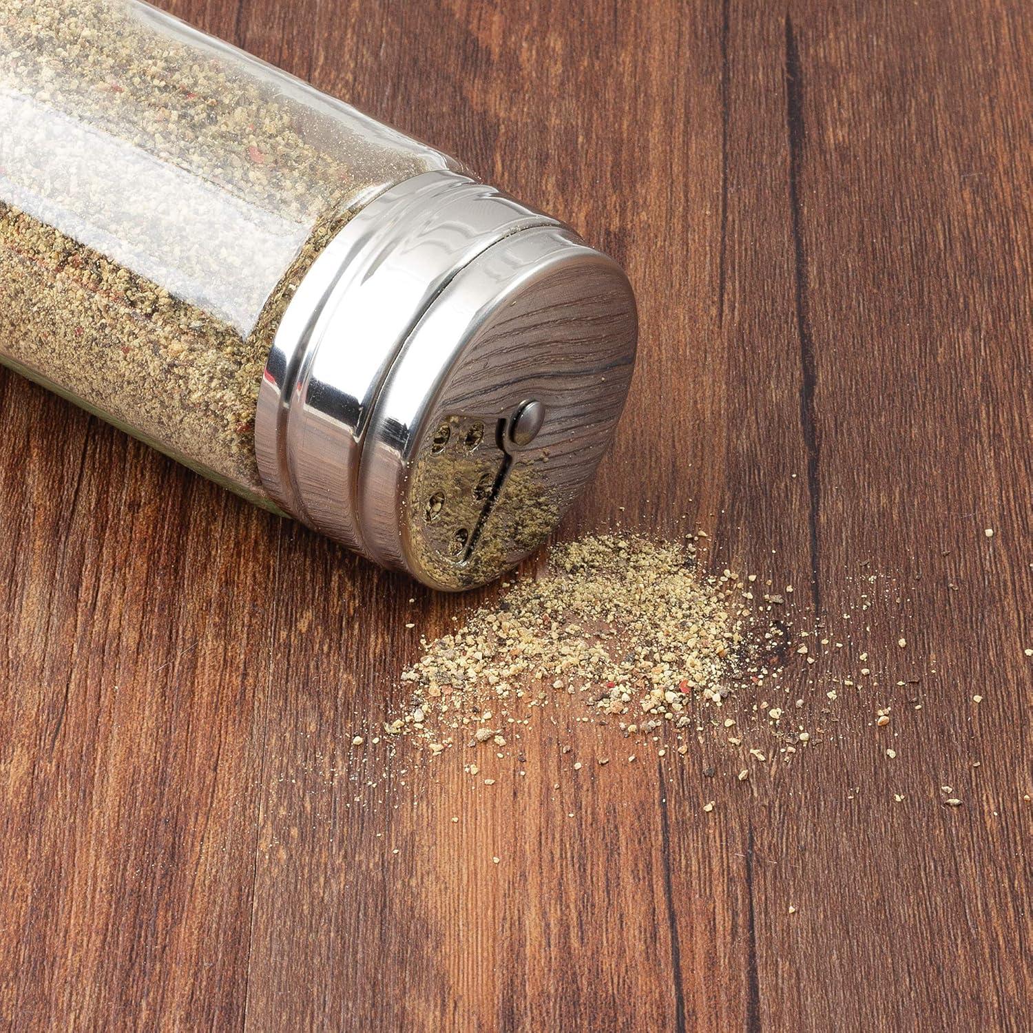 Tarro de Especias de Vidrio Fox Run 5167 con Tapa de Acero Inoxidable 180ml