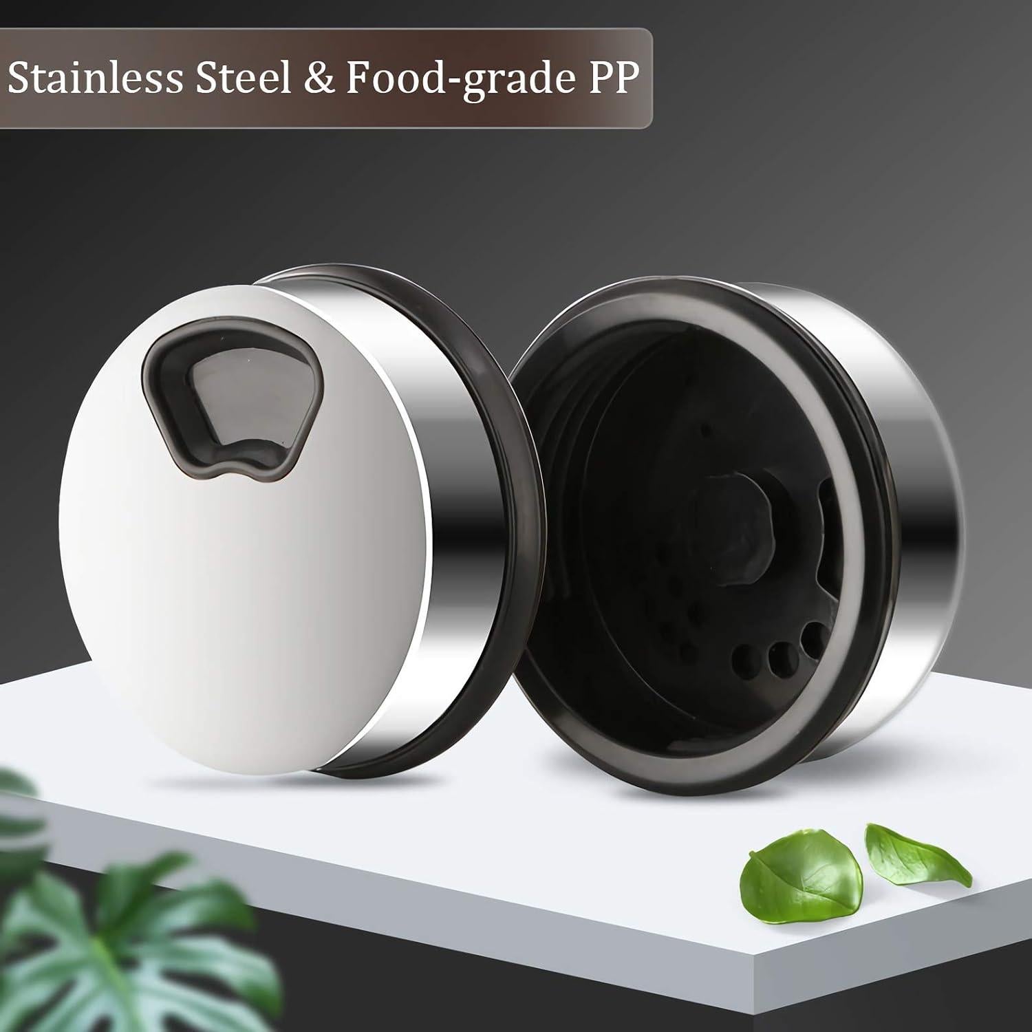 Tarros de Especias de Vidrio Kingrol 200 ml - 6 Pack con Tapa Ajustable