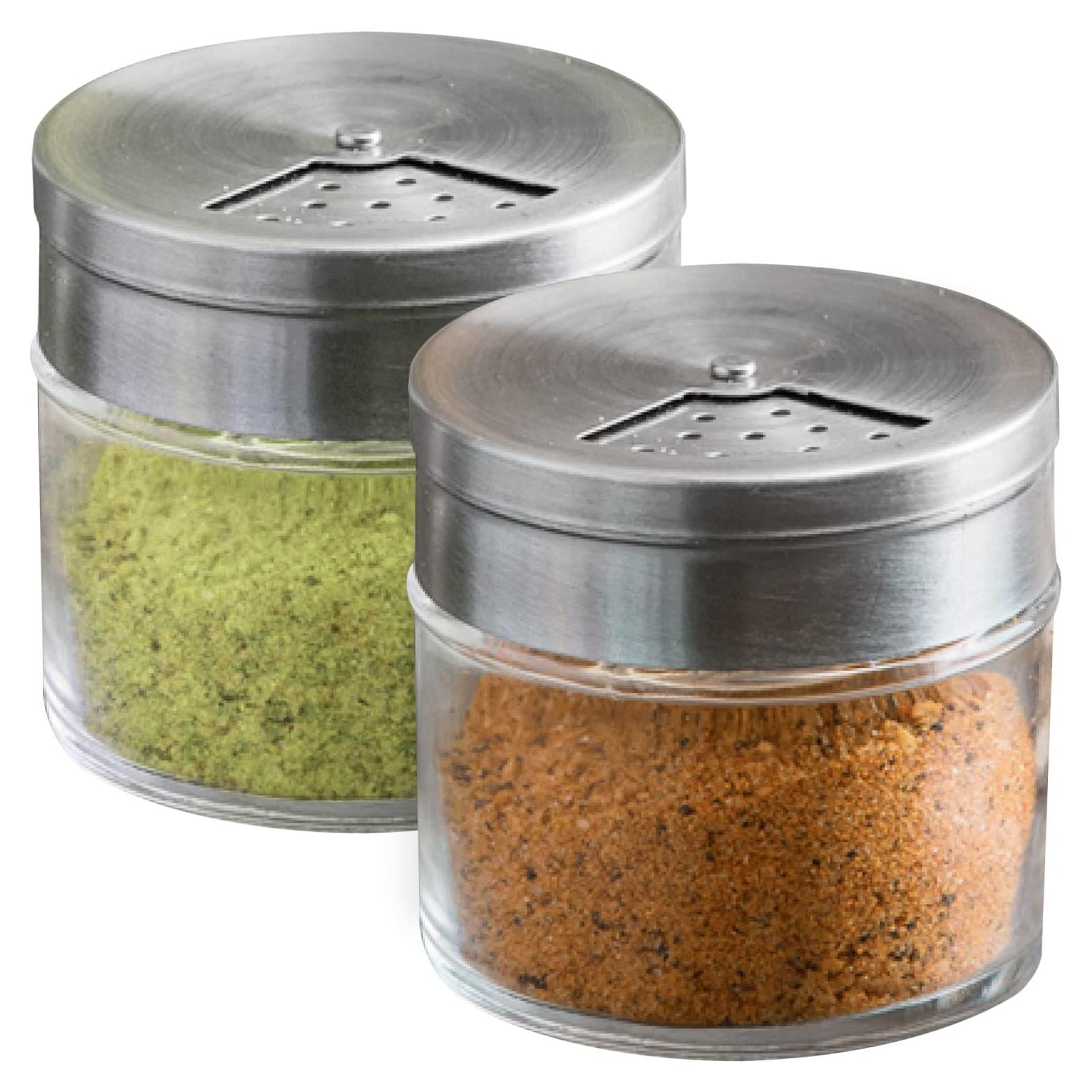 Tarros de Especias de Vidrio CUSINIUM 2-Pack 85g con Tapa Ajustable