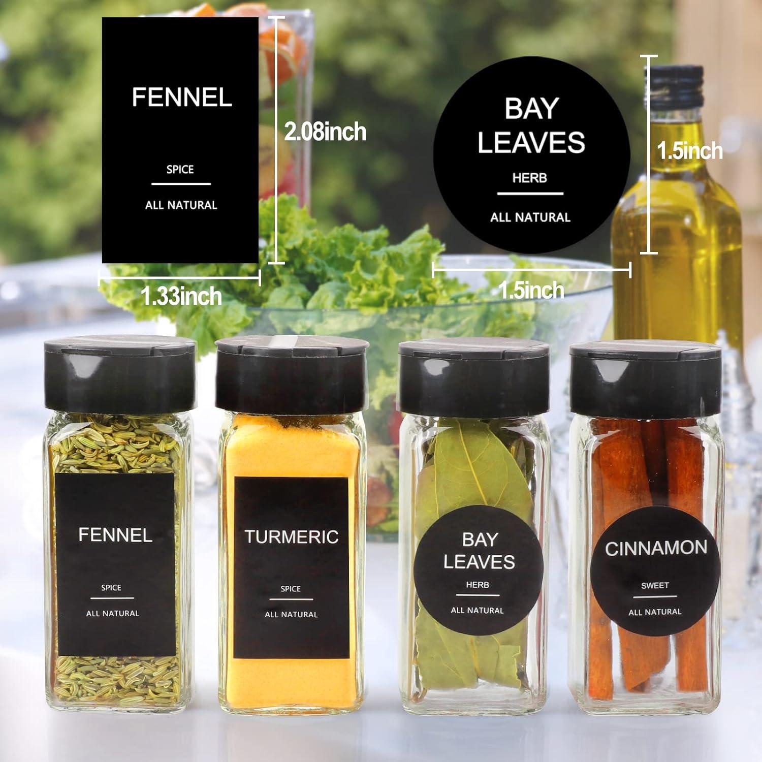 Juego de Frascos de Especias AISIPRIN 24 Piezas con Etiquetas