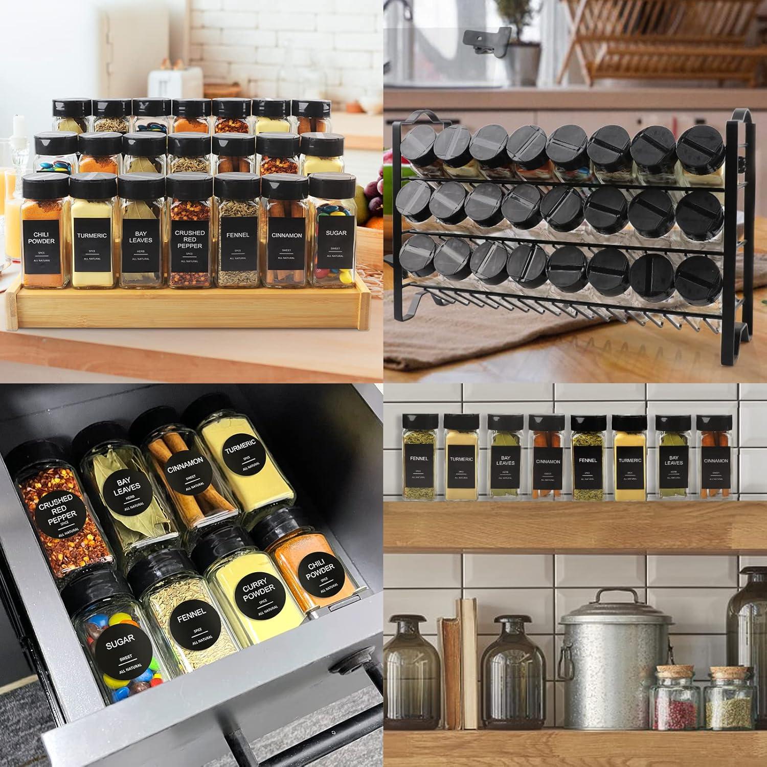 Juego de Frascos de Especias AISIPRIN 24 Piezas con Etiquetas