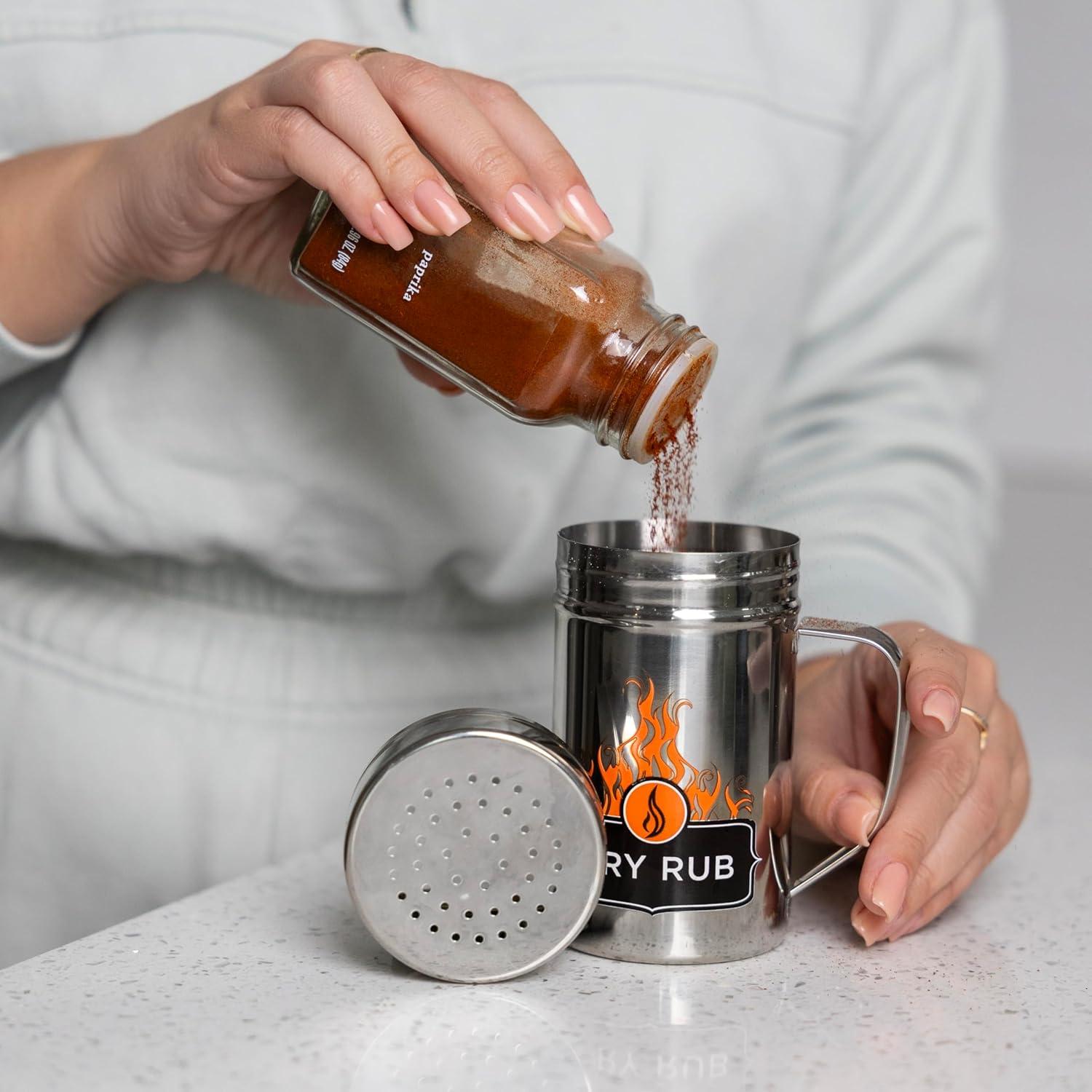 Shaker de Especias Acero Inoxidable Outset 368g Tapa Hermética