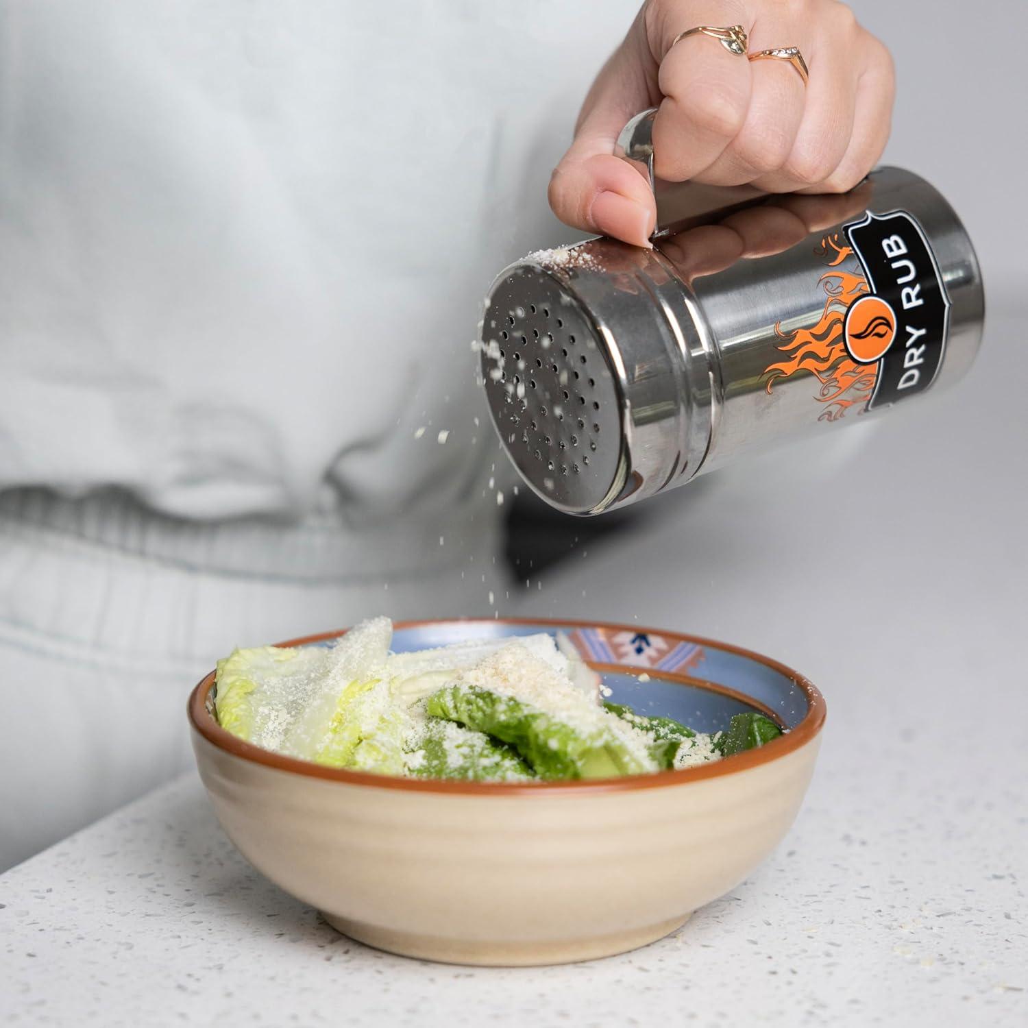 Shaker de Especias Acero Inoxidable Outset 368g Tapa Hermética