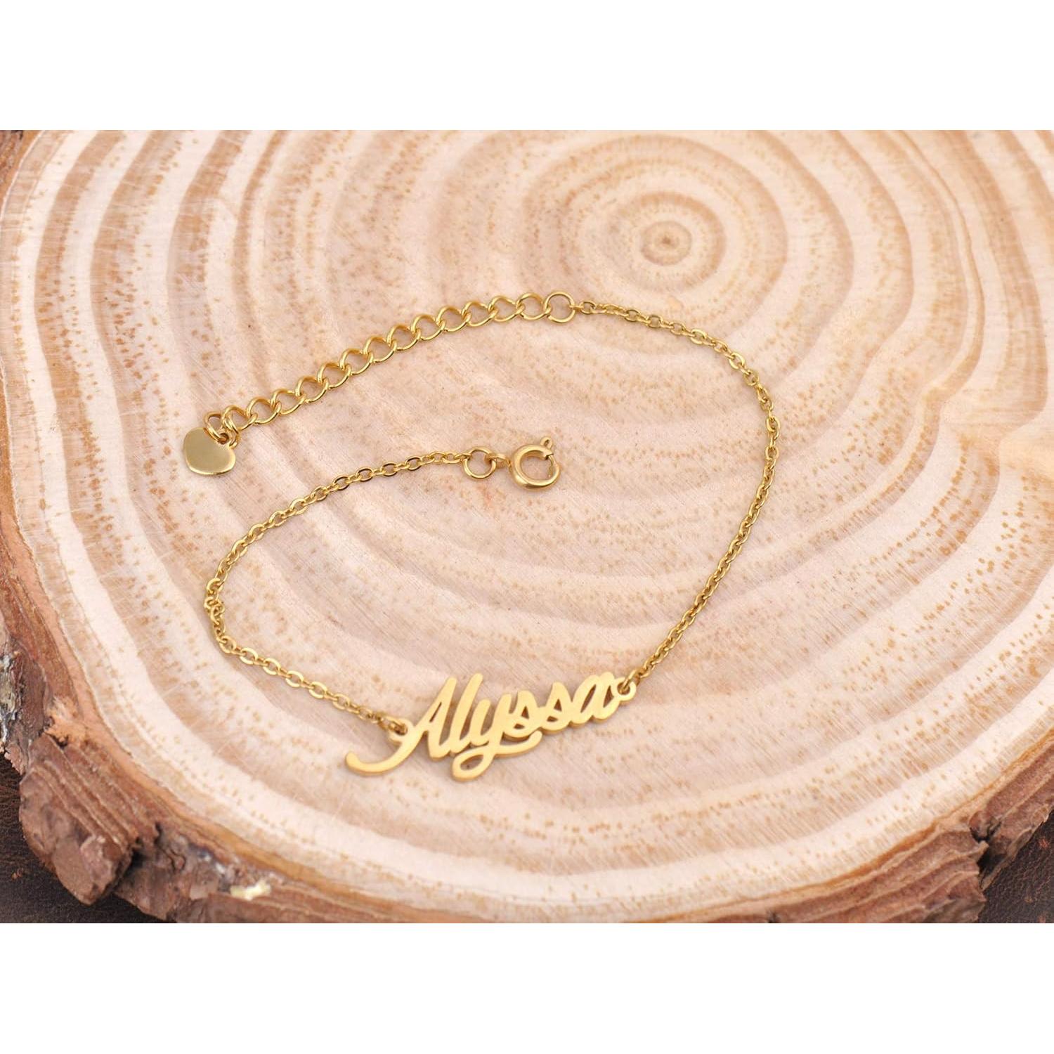 Conjunto Collar y Pulsera Personalizados HUAN XUN Dorado