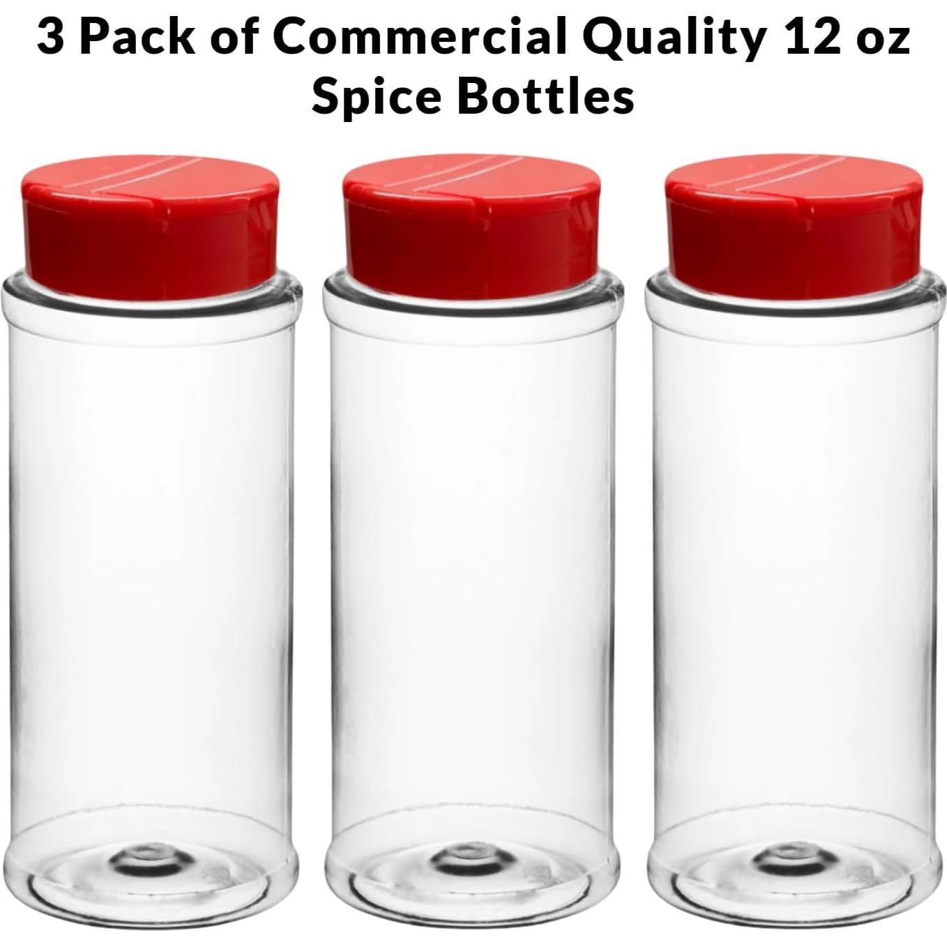 Set de 3 Botellas de Especias Skyway 12 OZ - Plástico Claro