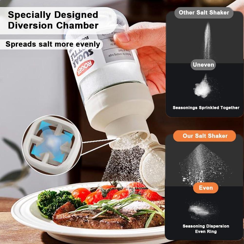 Salero y Pimentero Koofull de Vidrio 240g Beige a Prueba de Polvo