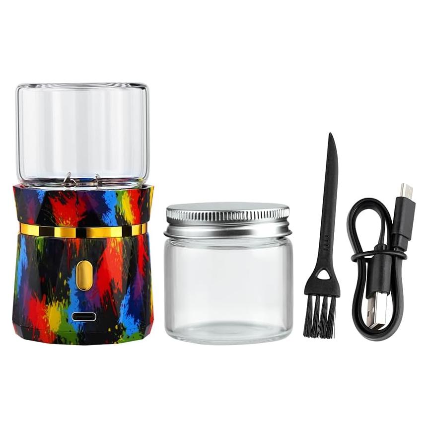 Molino de Hierbas Eléctrico BEIXIFO Mini 5cm, 2 Tarros 50ml