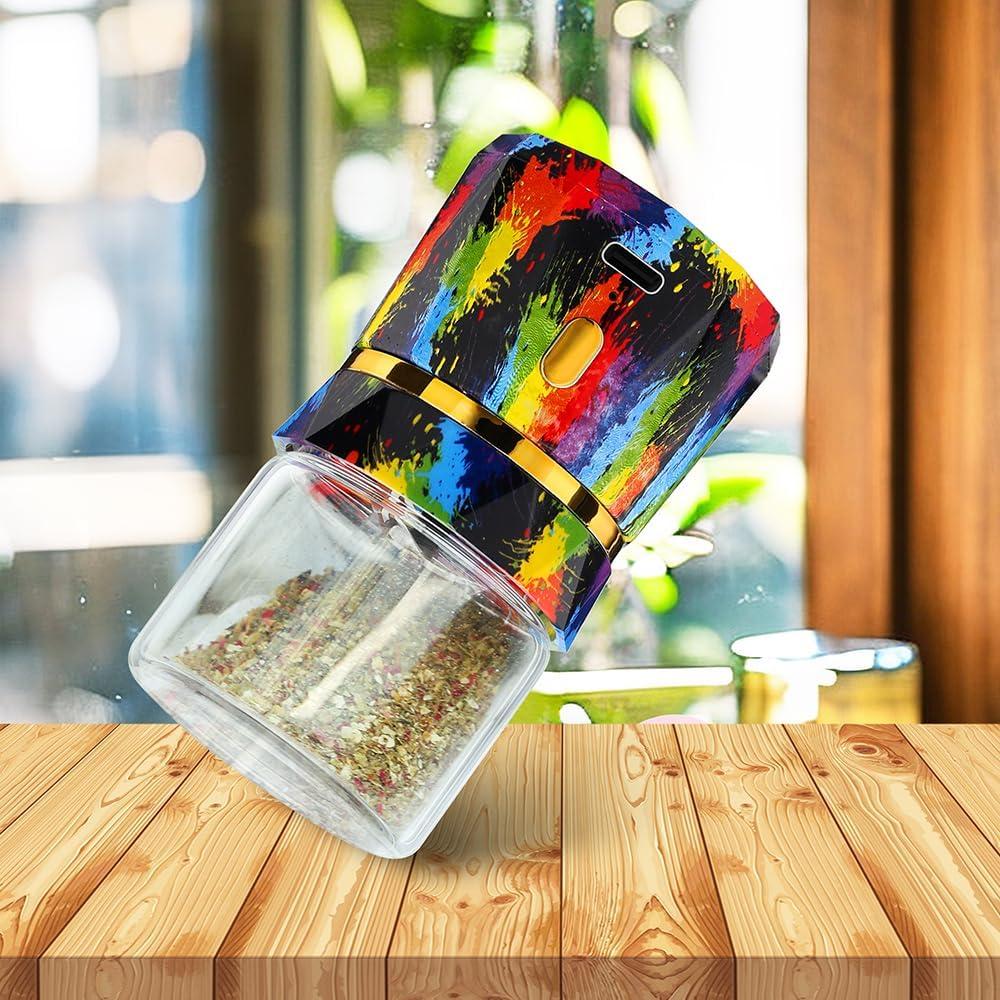 Molino de Hierbas Eléctrico BEIXIFO Mini 5cm, 2 Tarros 50ml