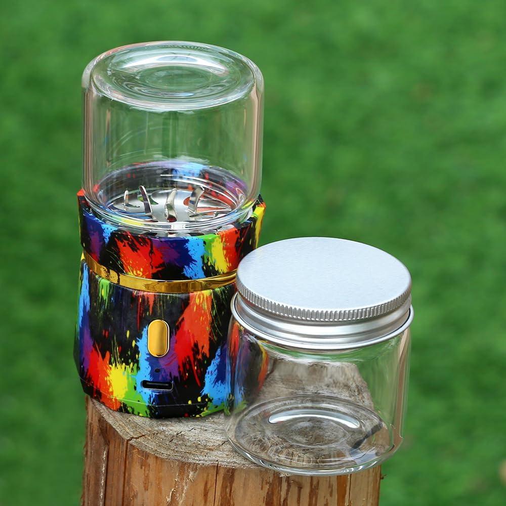 Molino de Hierbas Eléctrico BEIXIFO Mini 5cm, 2 Tarros 50ml