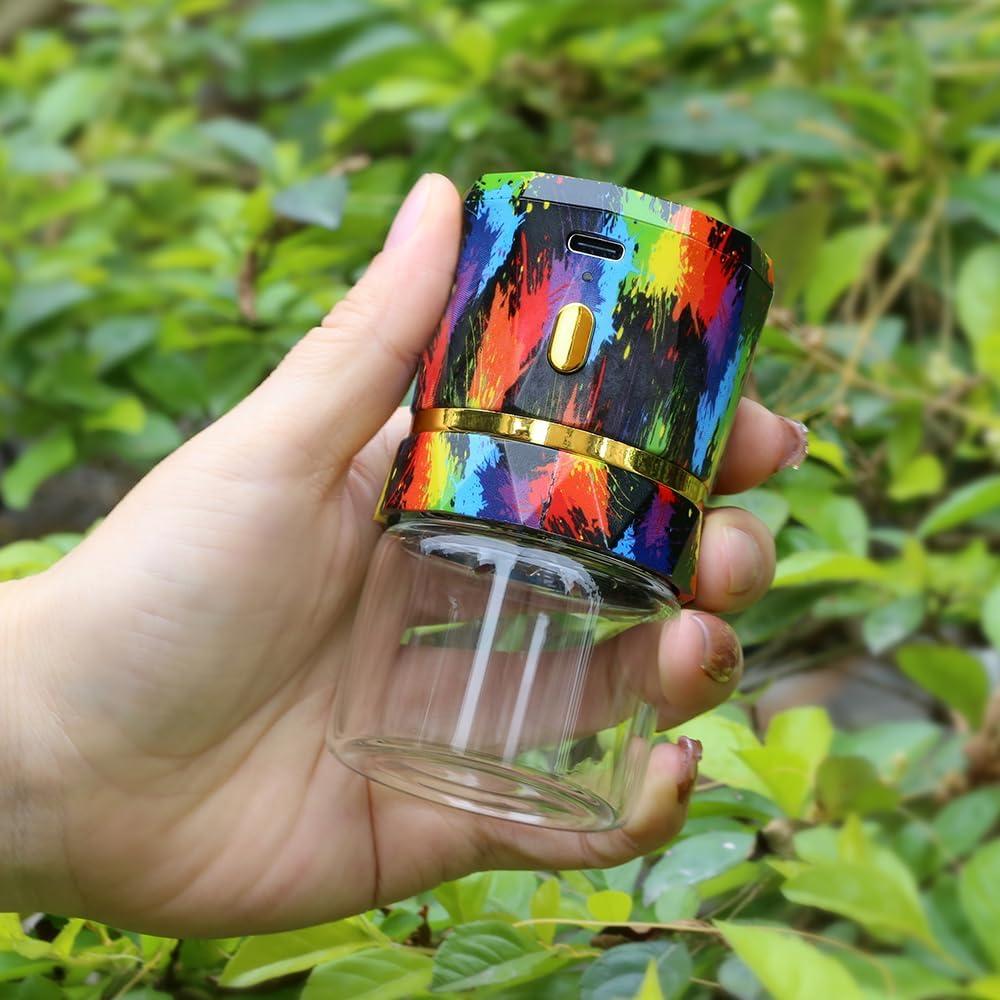 Molino de Hierbas Eléctrico BEIXIFO Mini 5cm, 2 Tarros 50ml