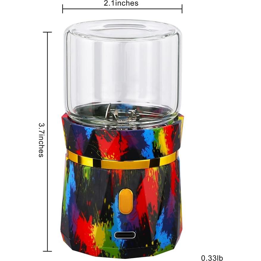 Molino de Hierbas Eléctrico BEIXIFO Mini 5cm, 2 Tarros 50ml