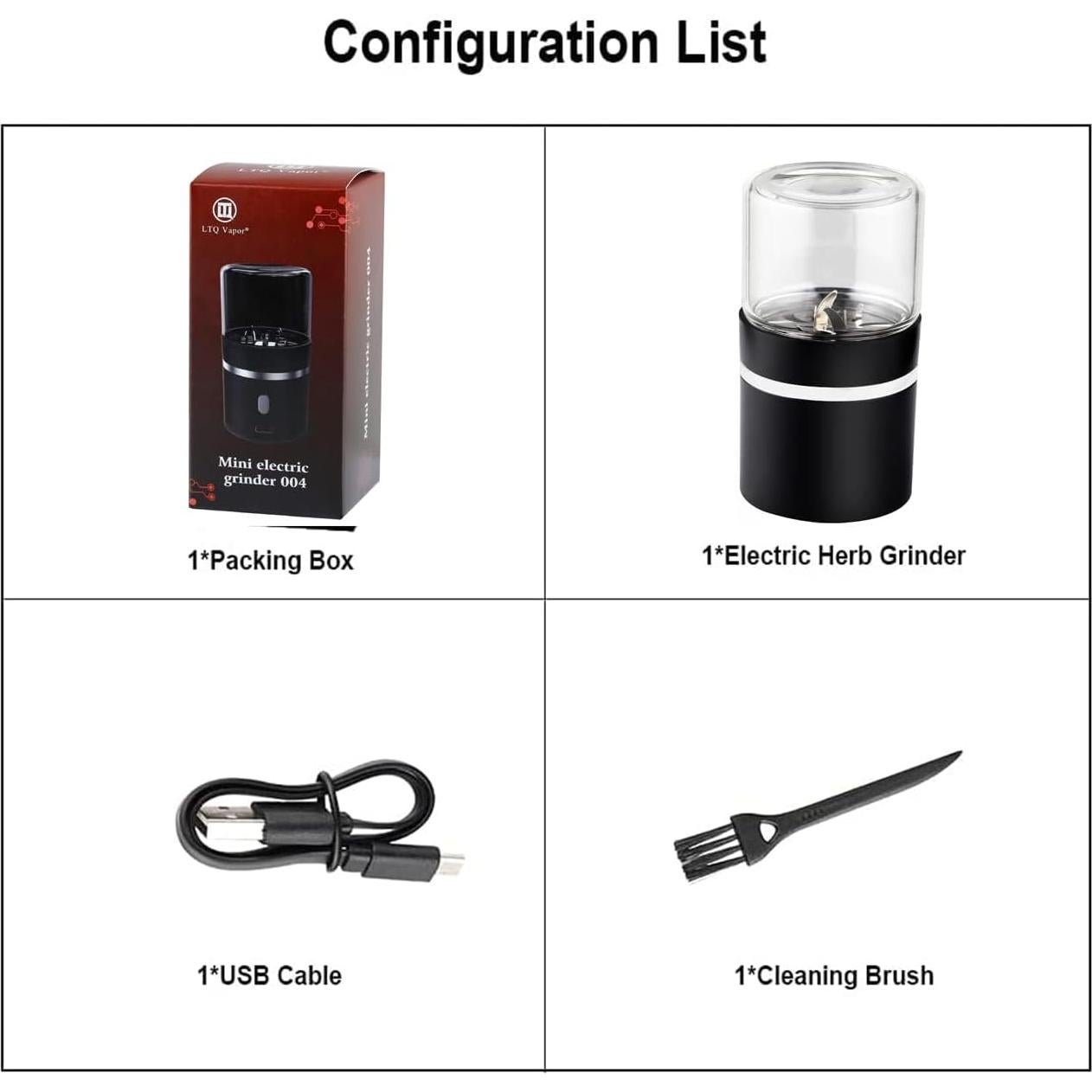 Molino Eléctrico AiTURE Mini 400 mAh para Especias y Hierbas