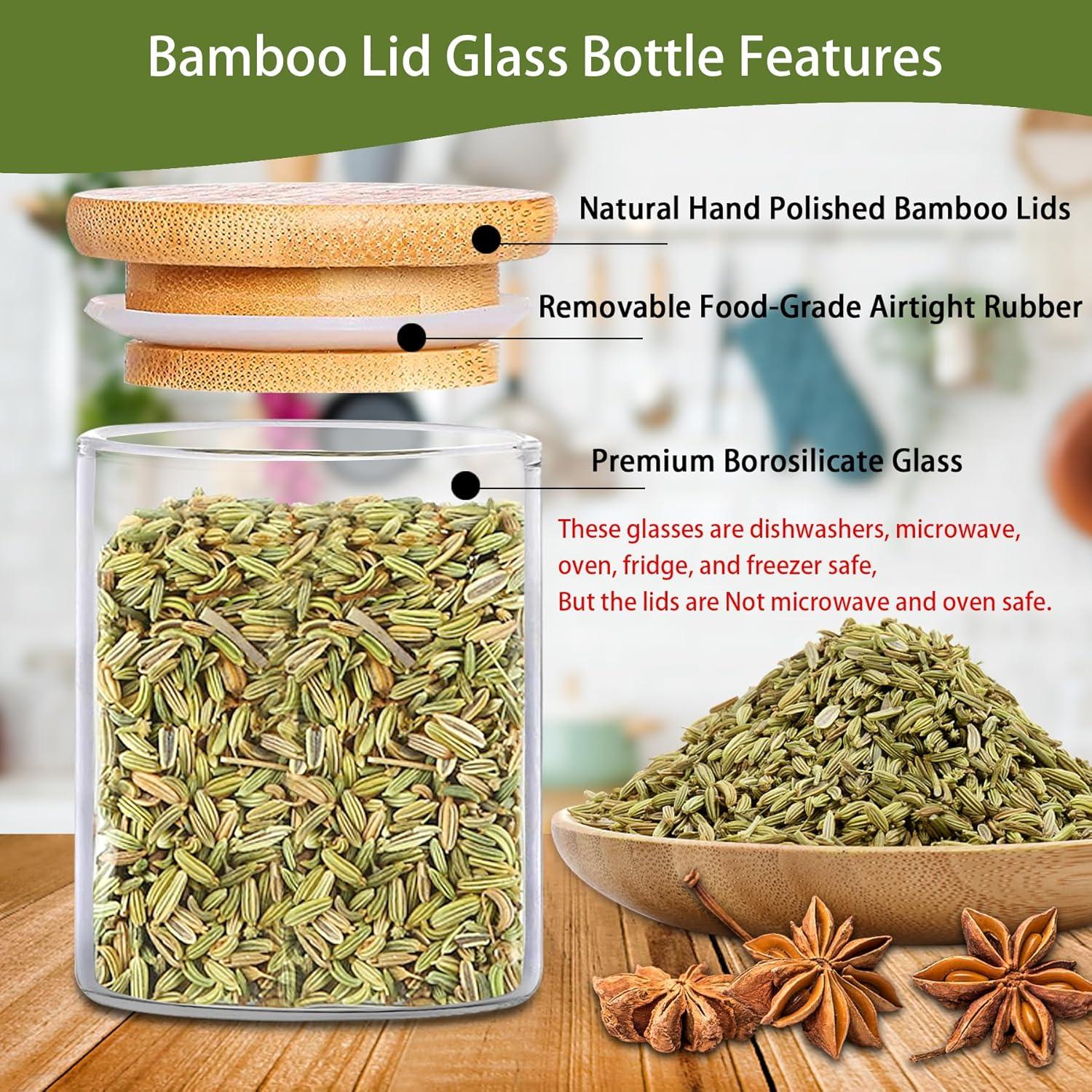 Tarros de Especias SLifeJars 118 ml con Etiquetas - 24 Piezas