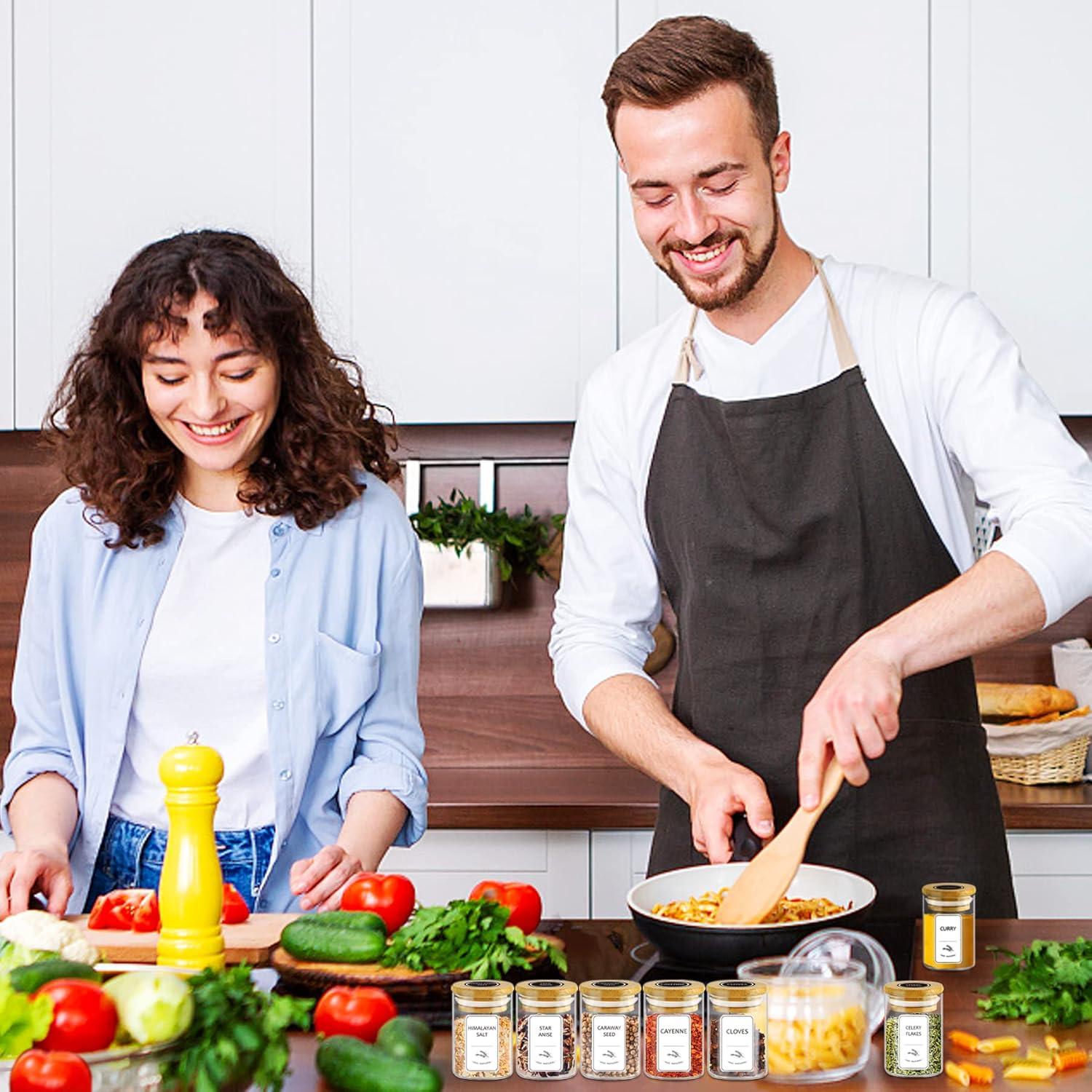 Tarros de Especias SLifeJars 118 ml con Etiquetas - 24 Piezas