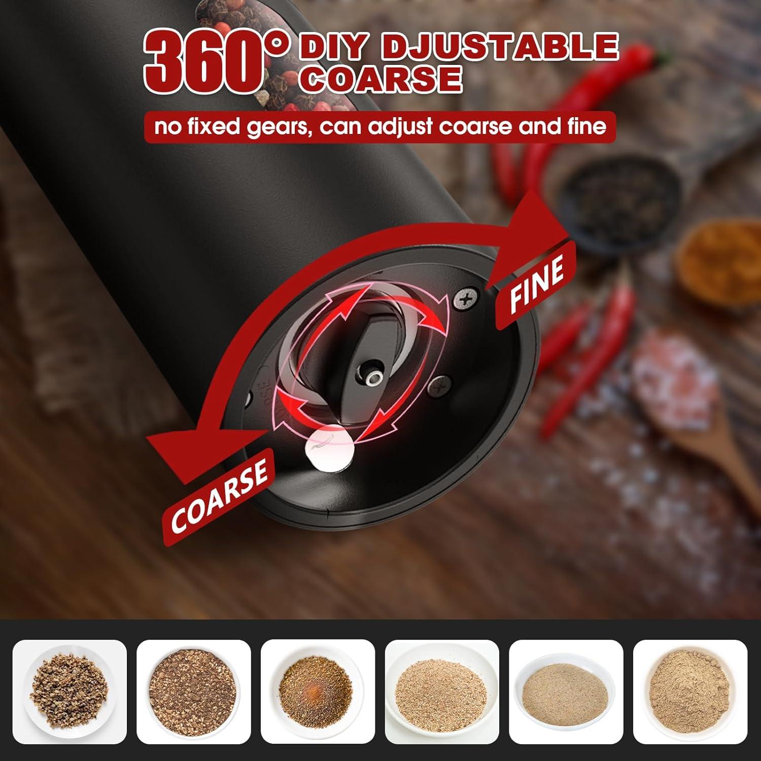 Juego de Molinillos Eléctricos de Sal y Pimienta Fecorraimne 110ml