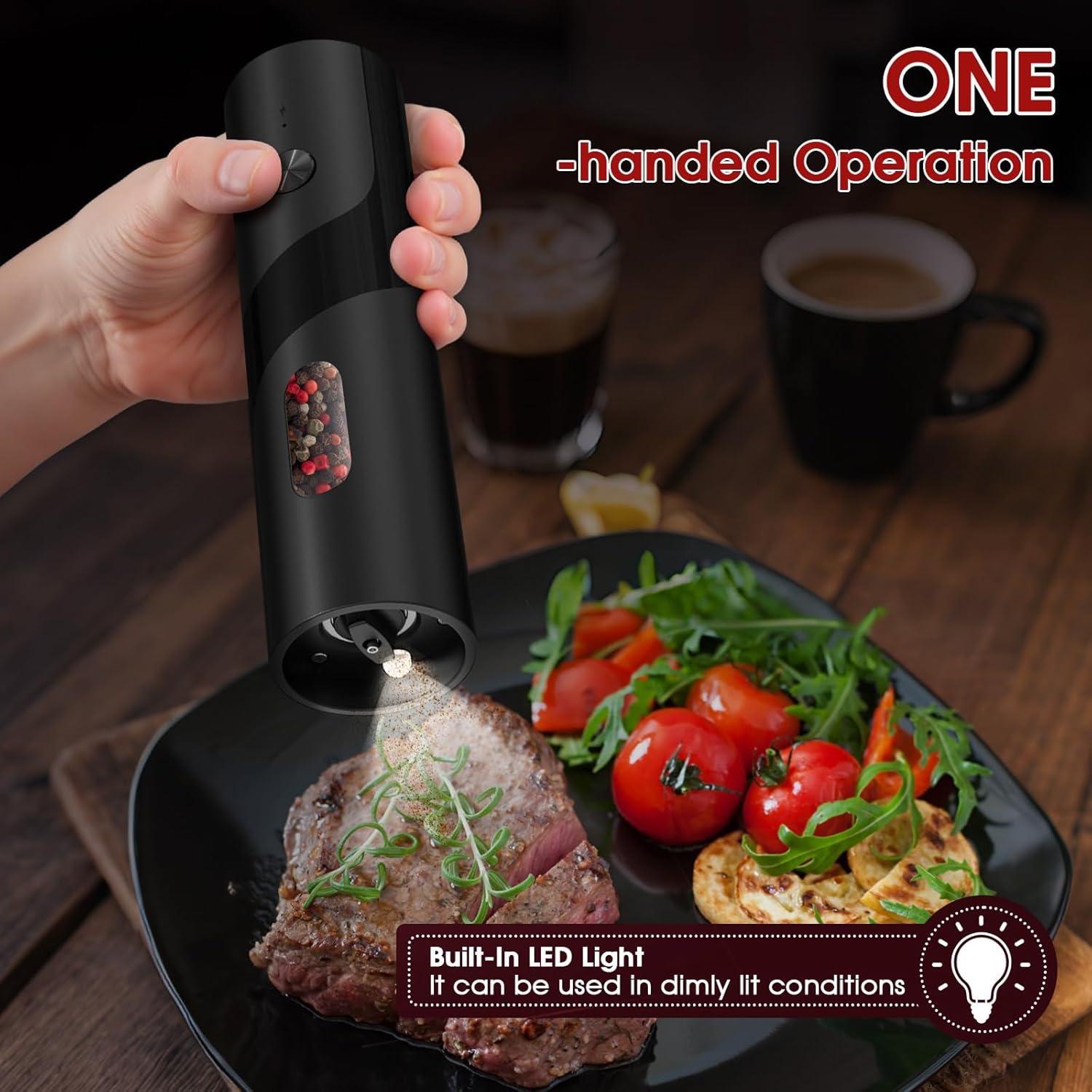 Juego de Molinillos Eléctricos de Sal y Pimienta Fecorraimne 110ml