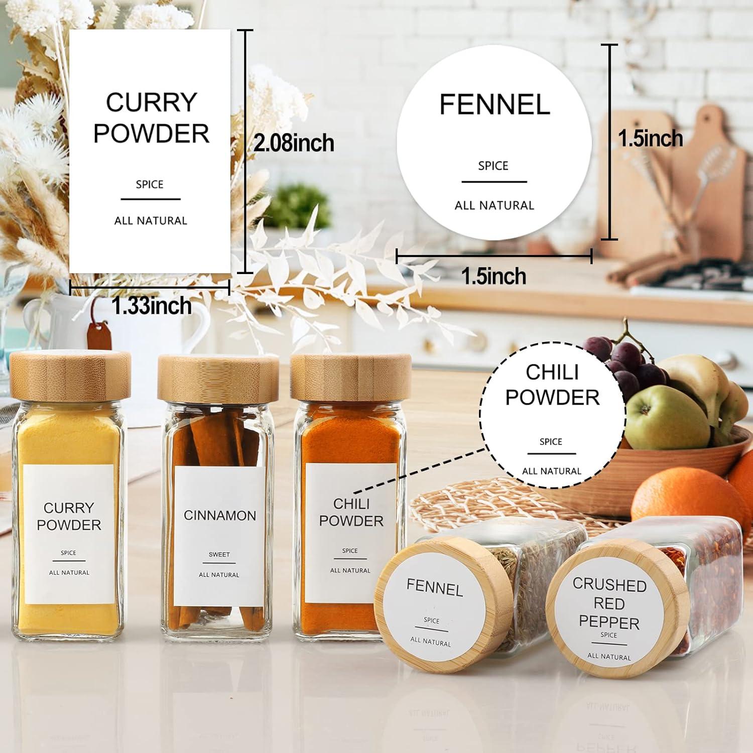 Juego de Frascos de Especias AISIPRIN 24 Piezas 118ml Vidrio