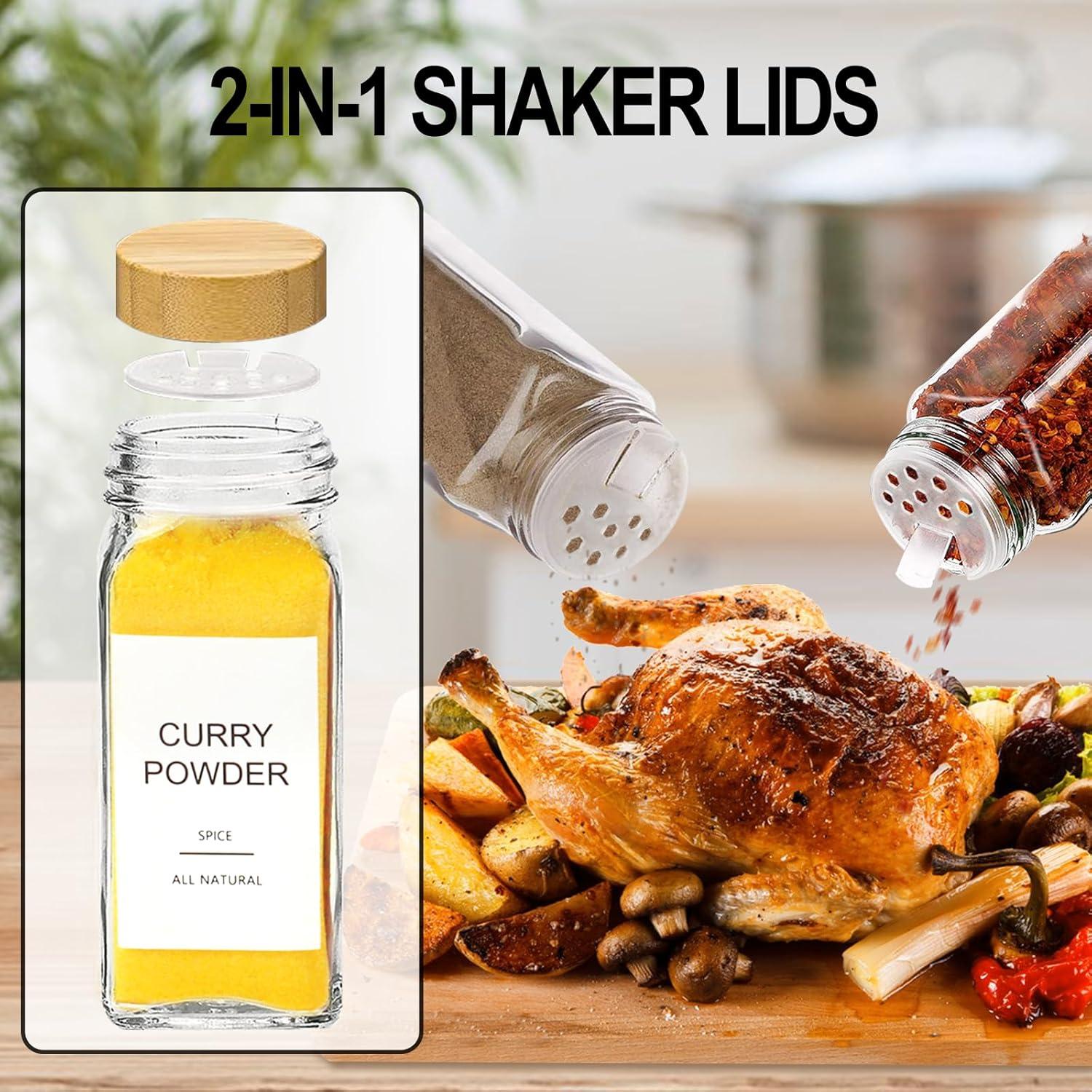 Juego de Frascos de Especias AISIPRIN 24 Piezas 118ml Vidrio