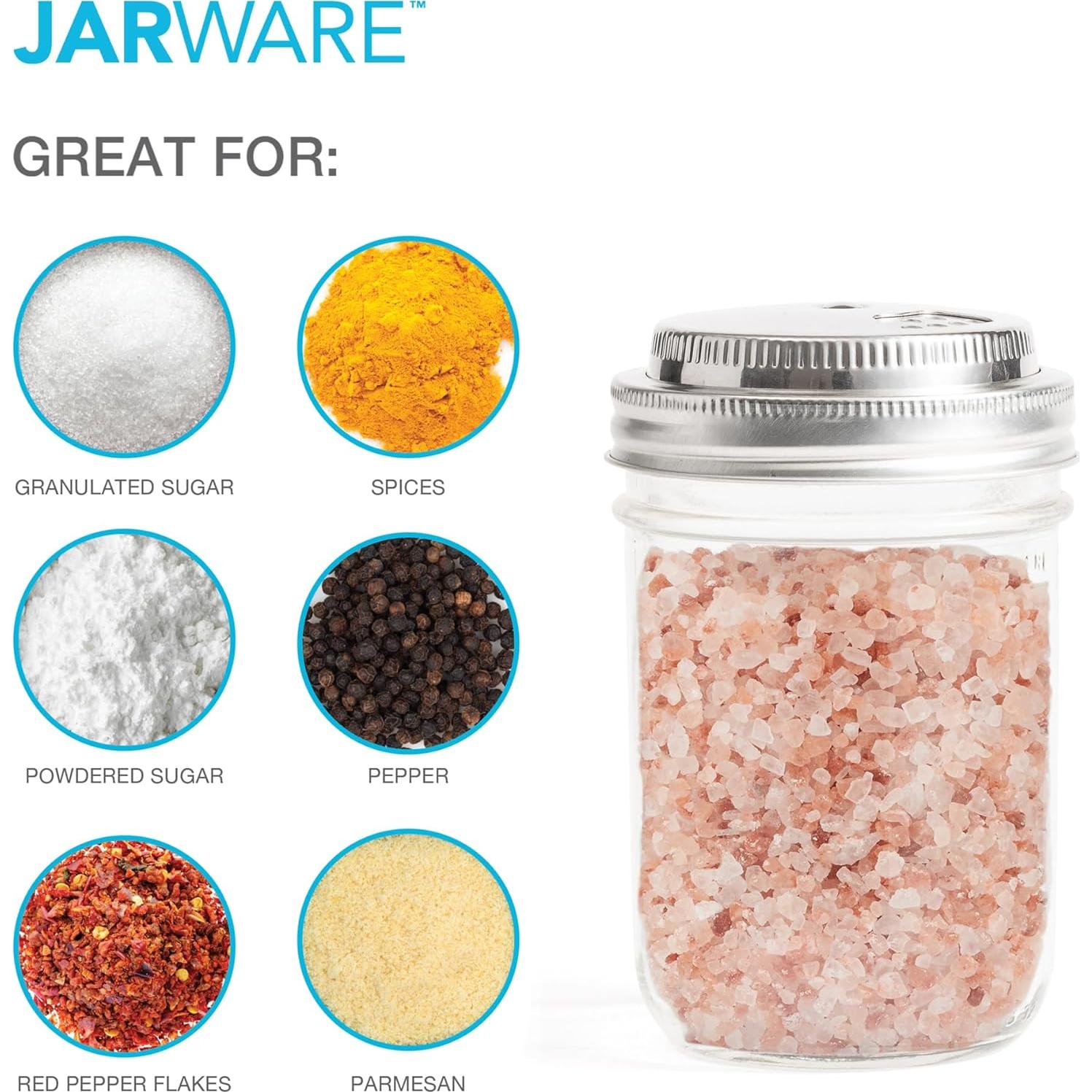 Tapa de Especias Jarware Acero Inoxidable Boca Ancha