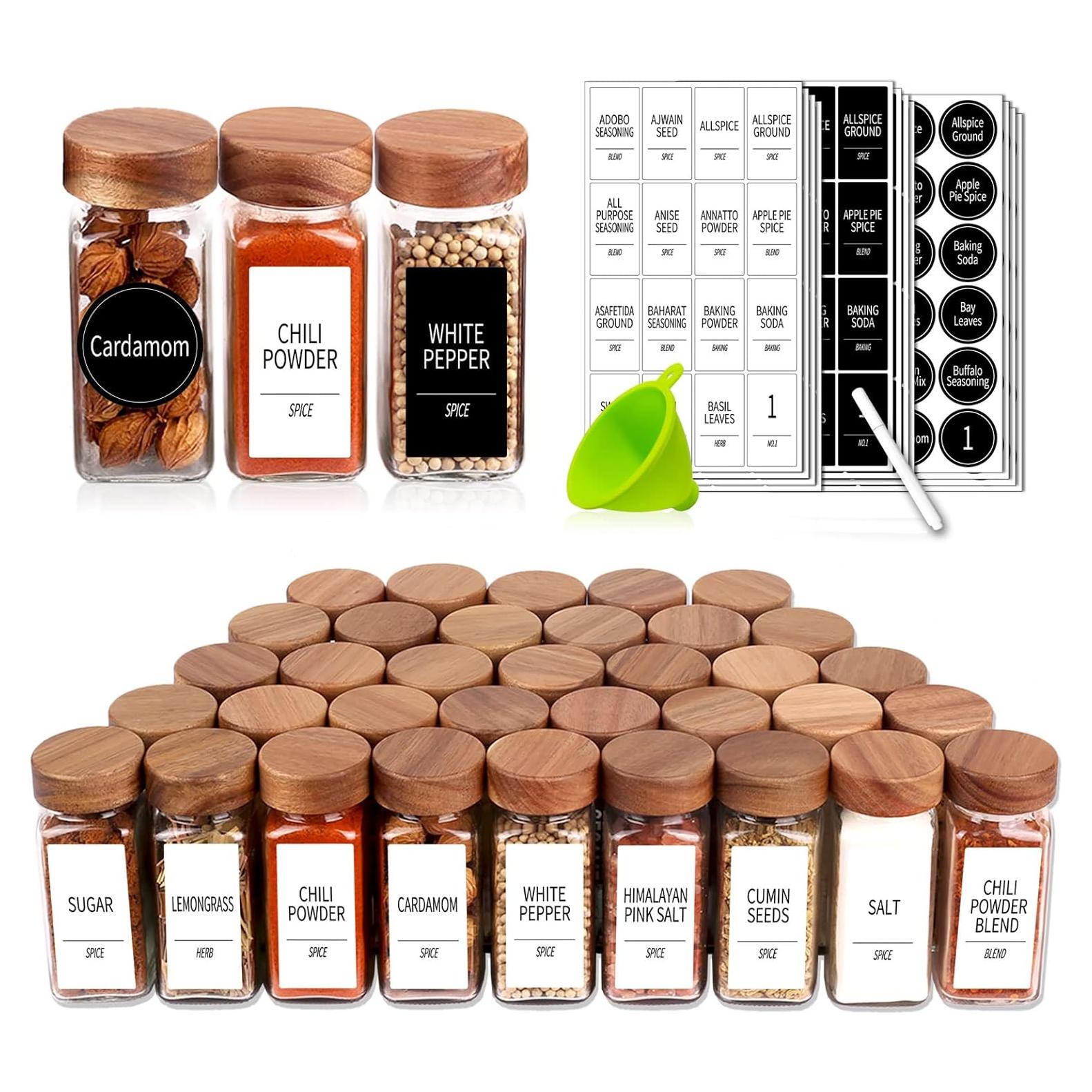 Juego de Frascos de Especias Churboro 24 Piezas 118ml Vidrio