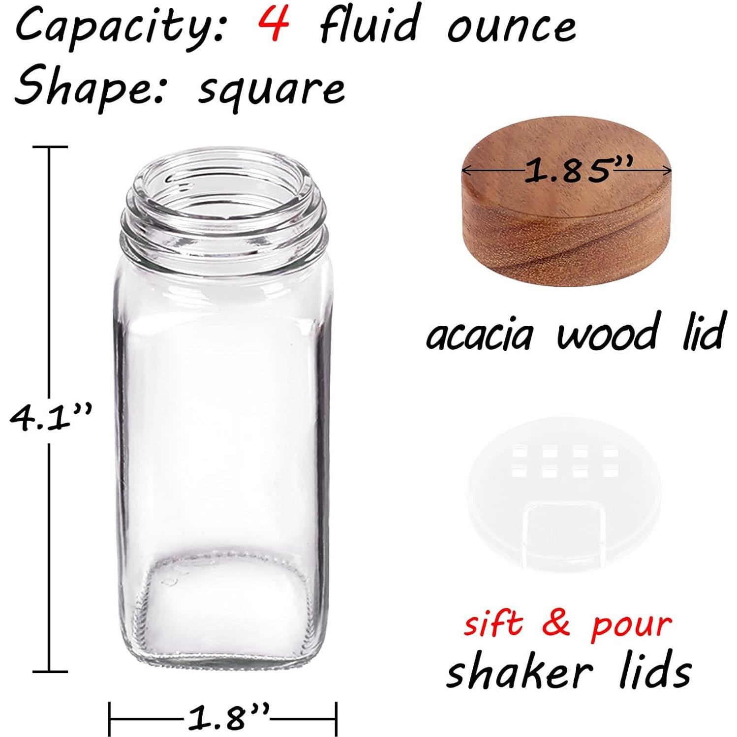 Juego de Frascos de Especias Churboro 24 Piezas 118ml Vidrio