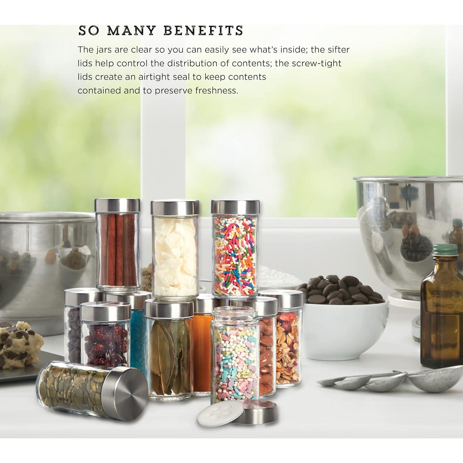 Tarros Reutilizables Kamenstein 85 ml con Tapas Herméticas 12 Pk