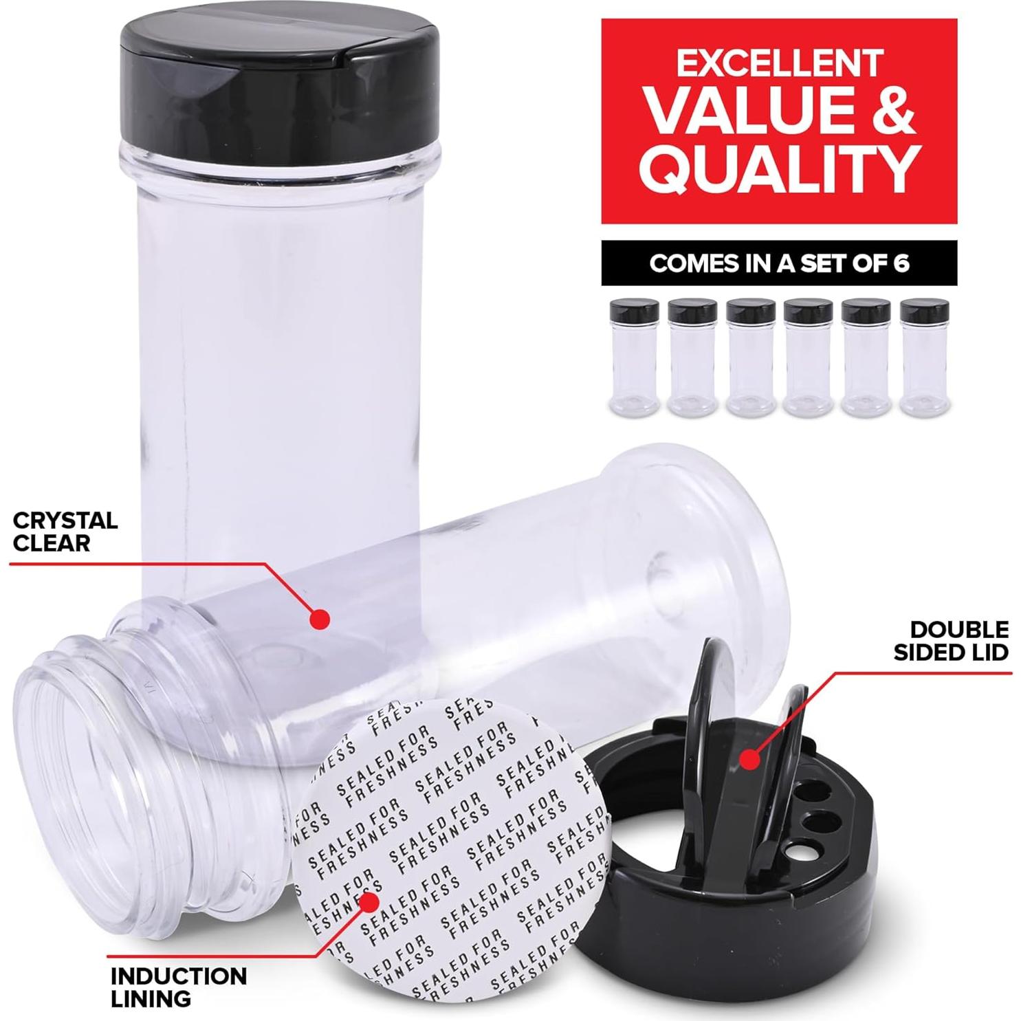 Paquete de 6 frascos de especias Stock Your Home 155ml