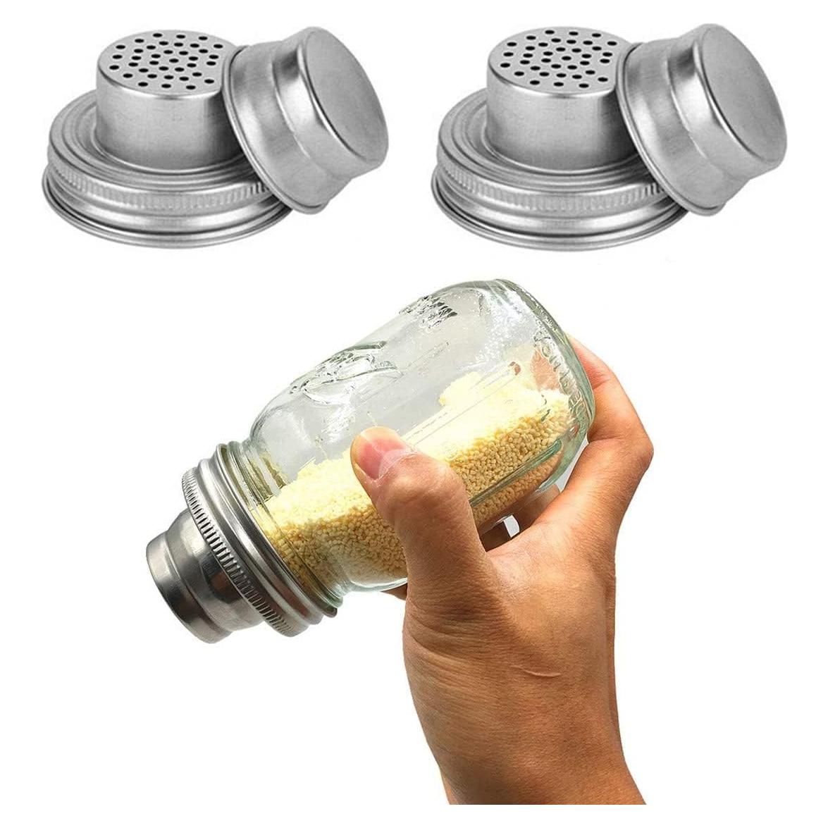 2 Tapas de Frascos Mason HDCBMCDDM-US con Colador Acero Inoxidable