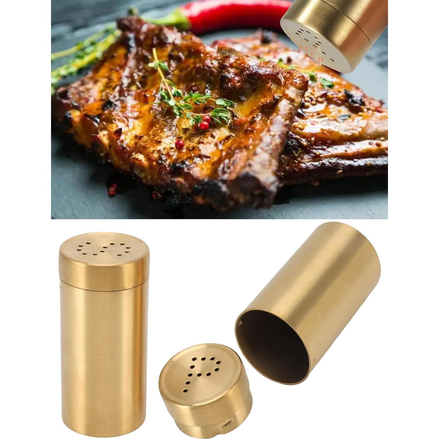 Tarros de Especias Dorados Nwstar de Acero Inoxidable 100ml - 2 Pcs