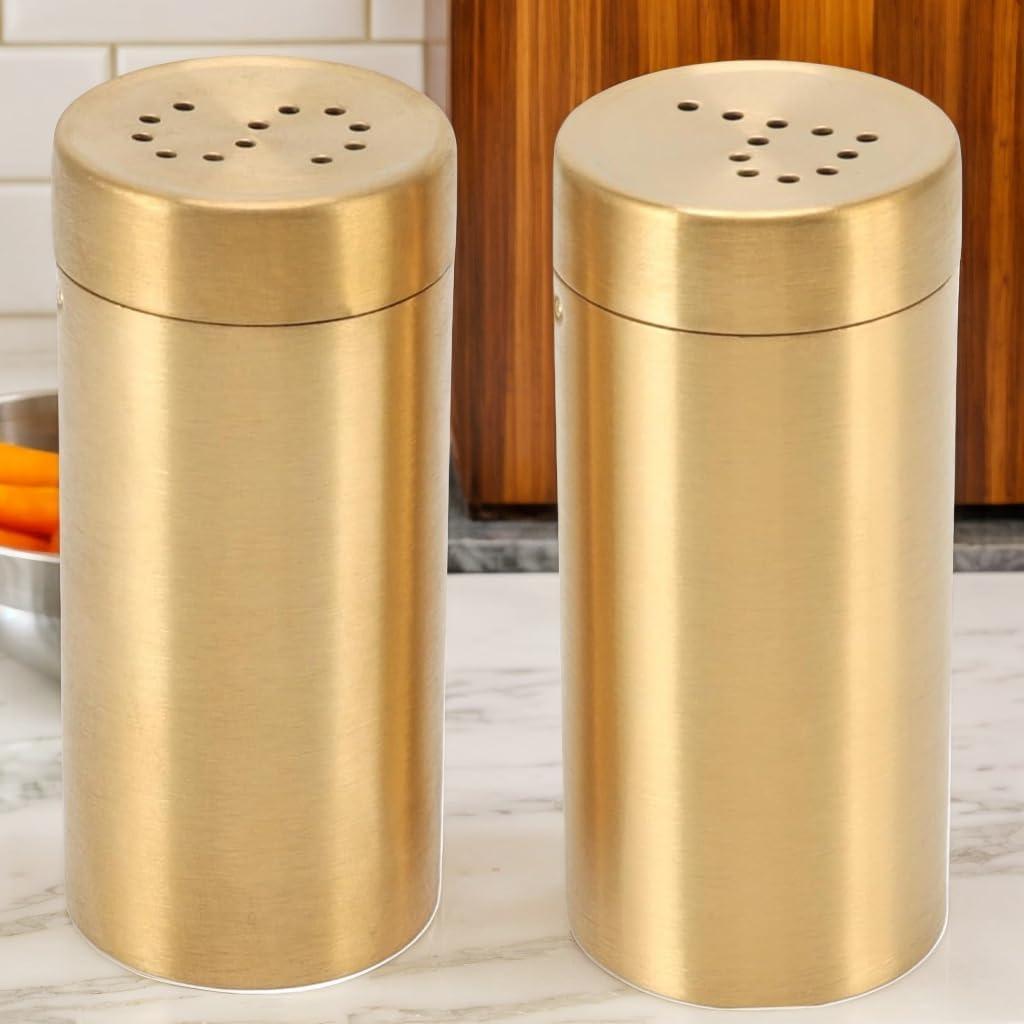 Tarros de Especias Dorados Nwstar de Acero Inoxidable 100ml - 2 Pcs