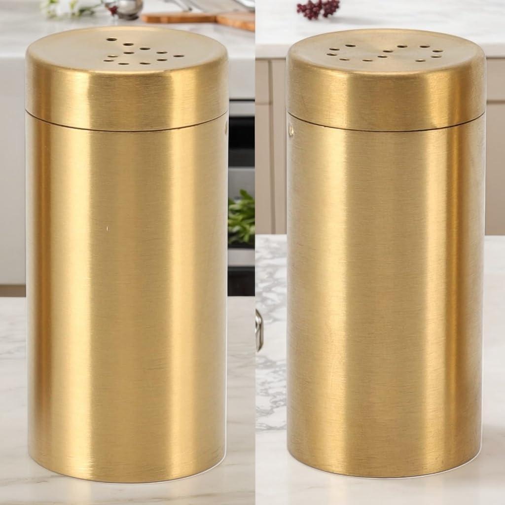 Tarros de Especias Dorados Nwstar de Acero Inoxidable 100ml - 2 Pcs