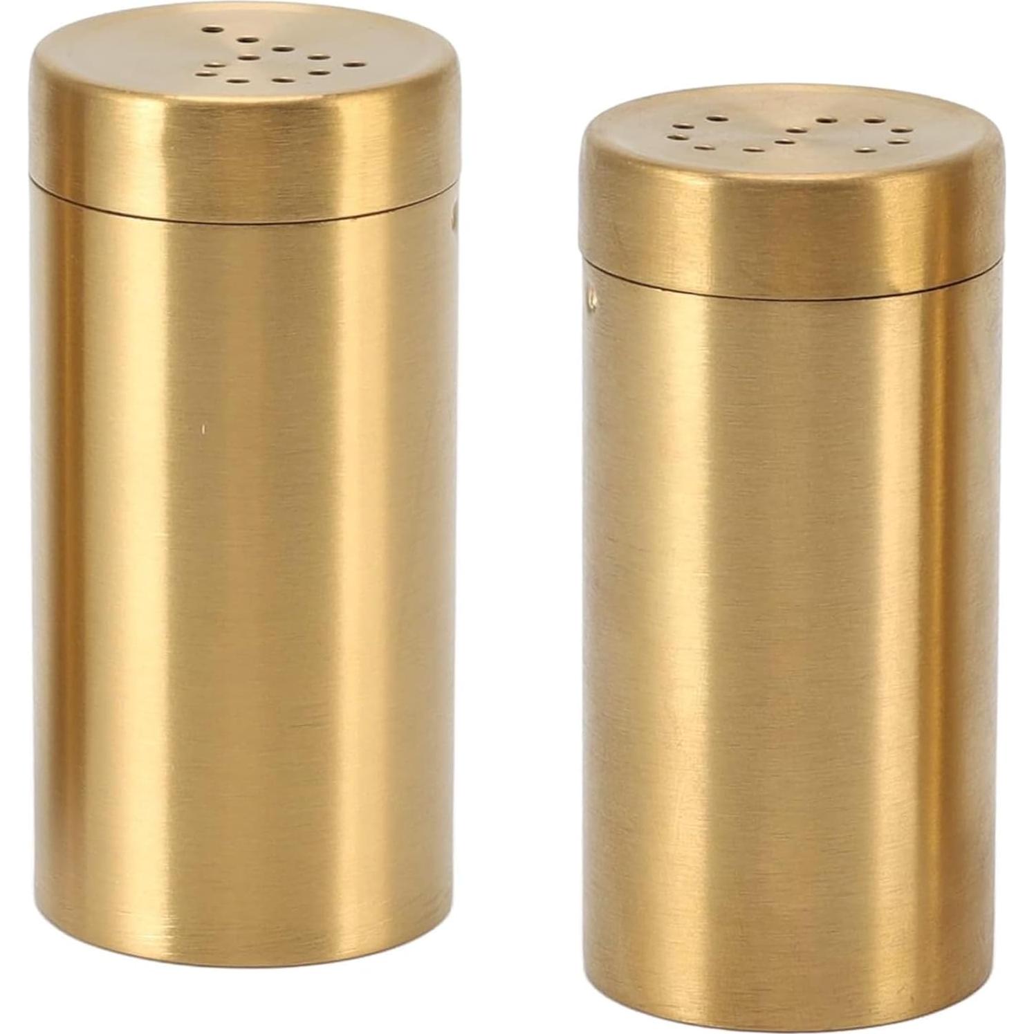 Tarros de Especias Dorados Nwstar de Acero Inoxidable 100ml - 2 Pcs