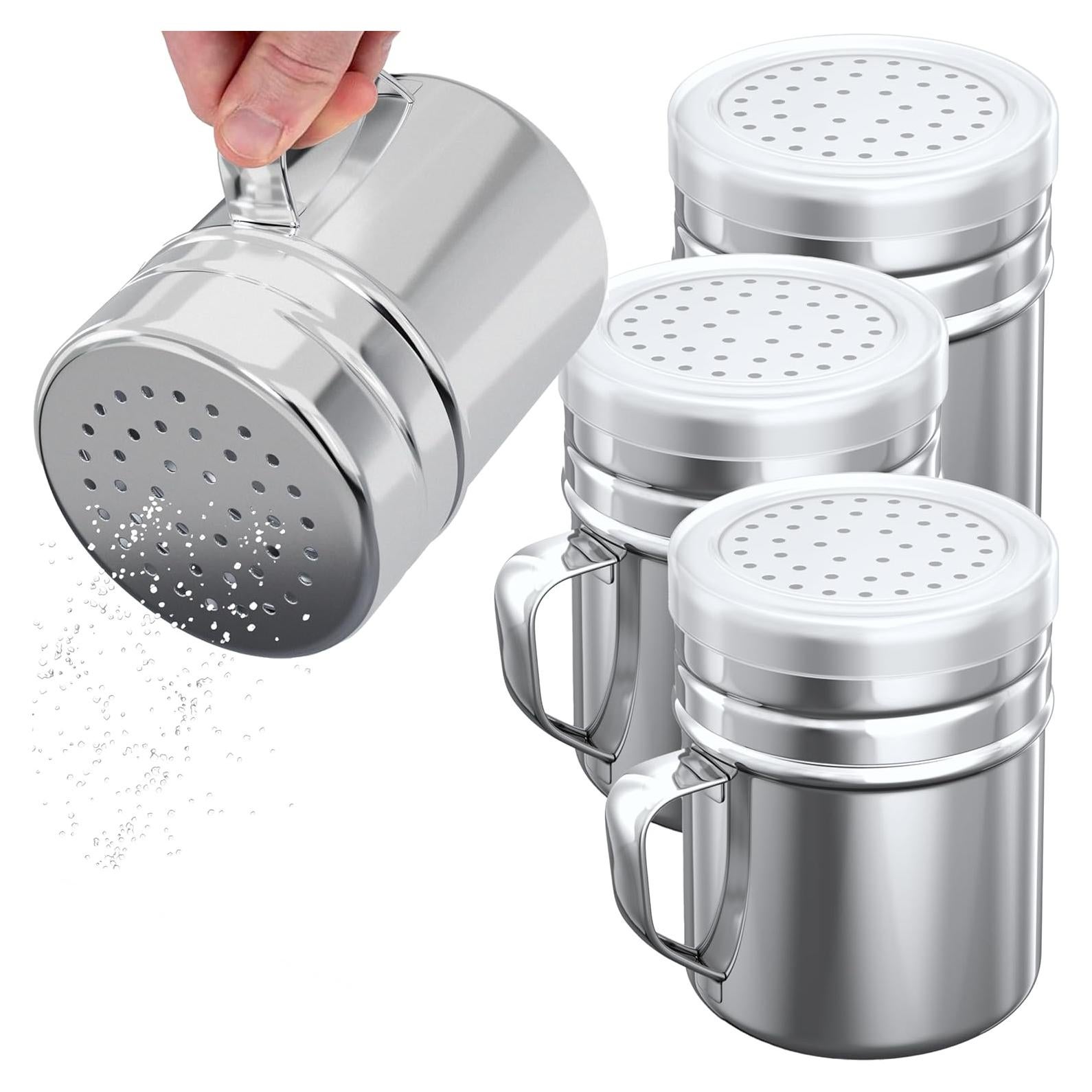 Juego de 4 Sacudidores de Sal y Pimienta CUSINIUM 10oz Acero Inoxidable