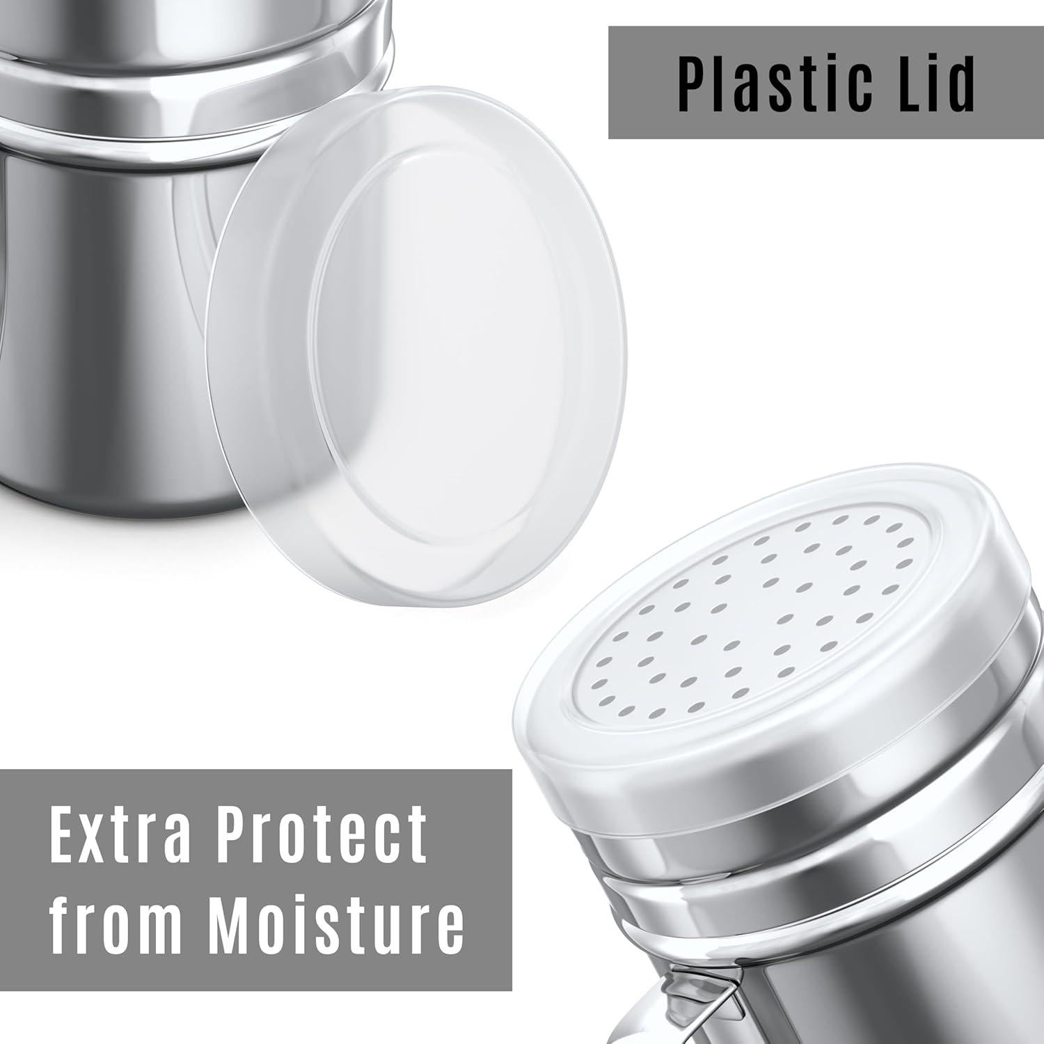 Juego de 4 Sacudidores de Sal y Pimienta CUSINIUM 10oz Acero Inoxidable