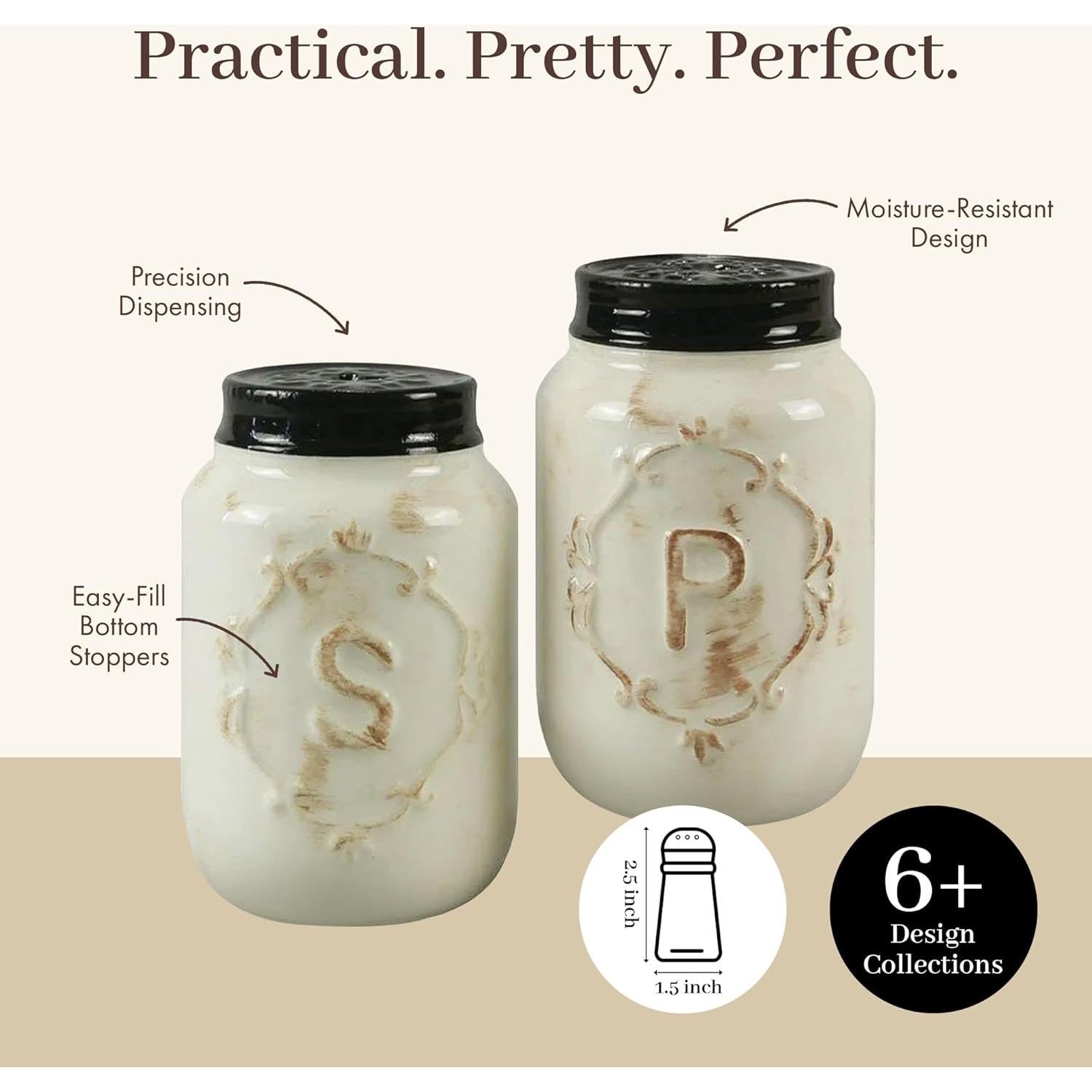 Juego de Salero y Pimentero Cerámica Young's Inc 2 Pcs