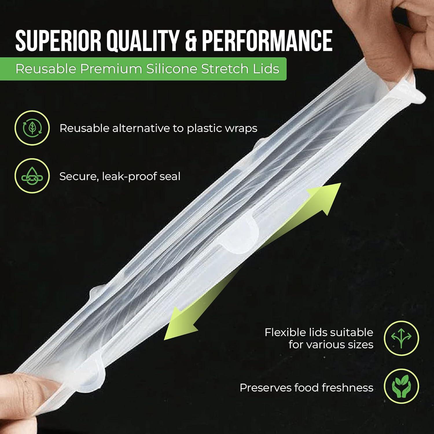 Juego de 7 Tapas de Silicona Reutilizables Basic Haus