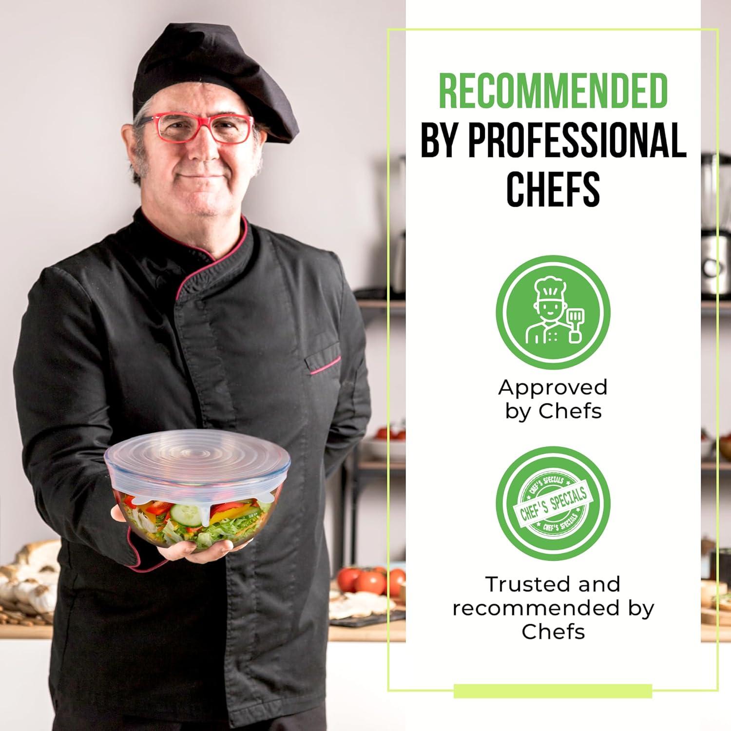 Juego de 7 Tapas de Silicona Reutilizables Basic Haus