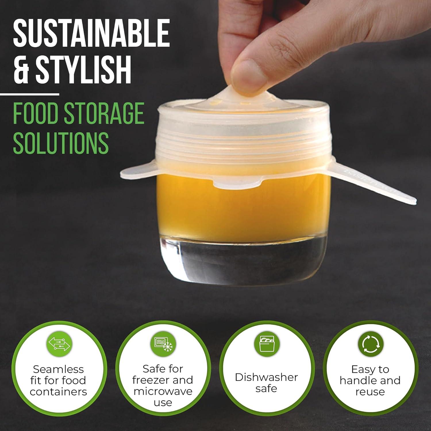 Juego de 7 Tapas de Silicona Reutilizables Basic Haus