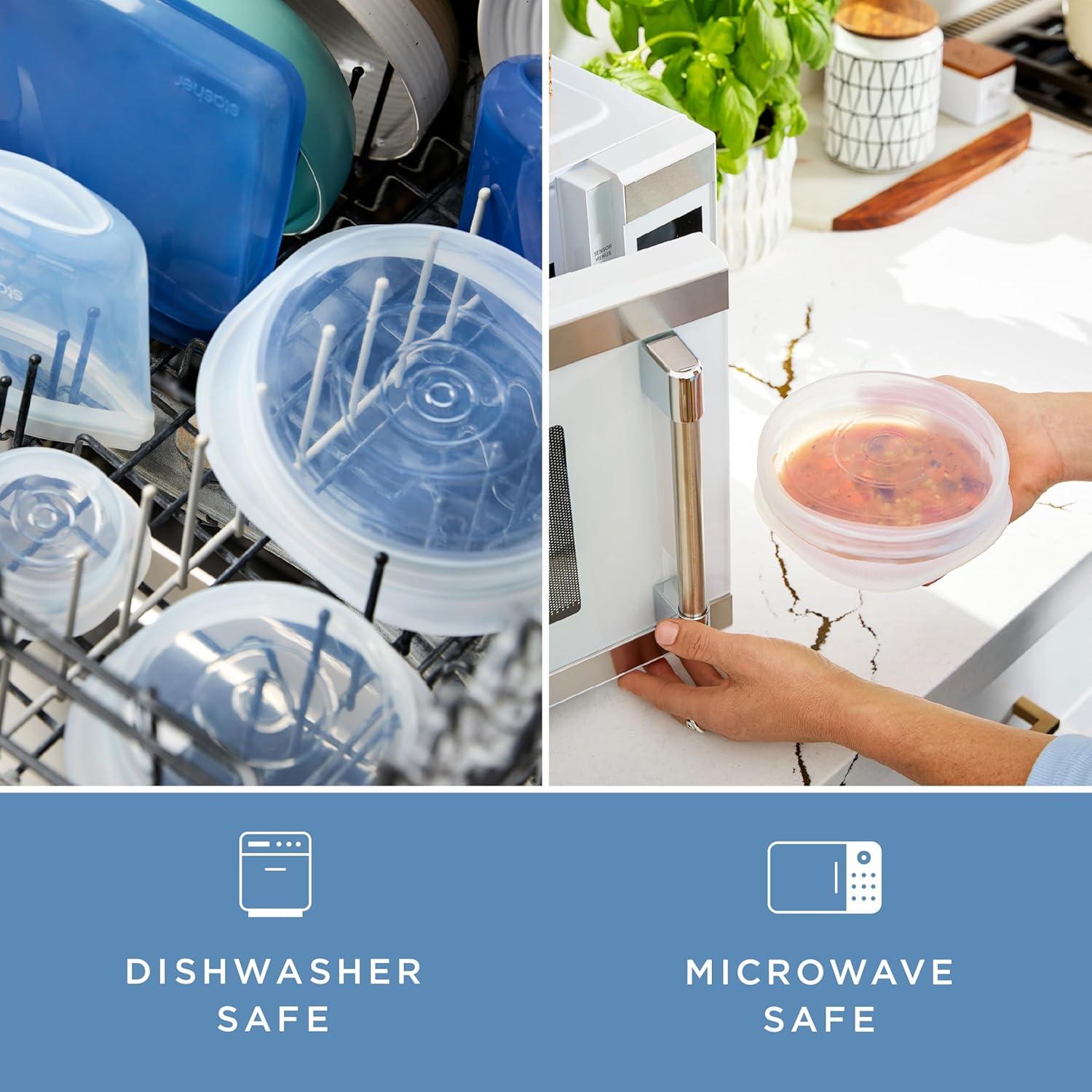 Tapa de Silicona Reutilizable Stasher 4-Pack Transparente