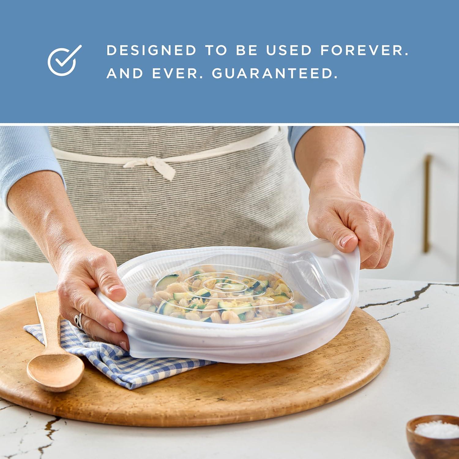 Tapa de Silicona Reutilizable Stasher 4-Pack Transparente