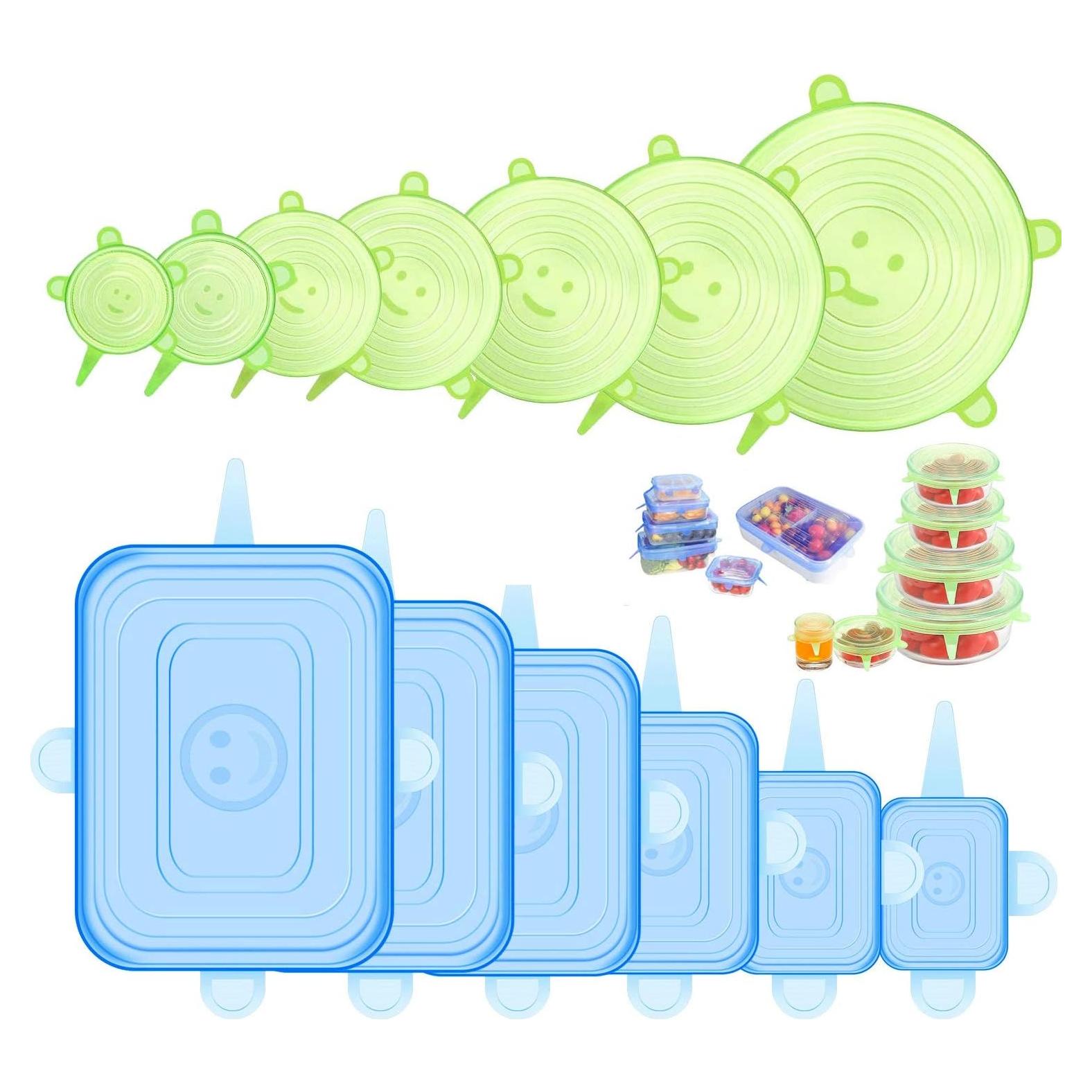 Tapas de Silicona Estirables ONEGOL - Paquete de 12, 6 Tamaños