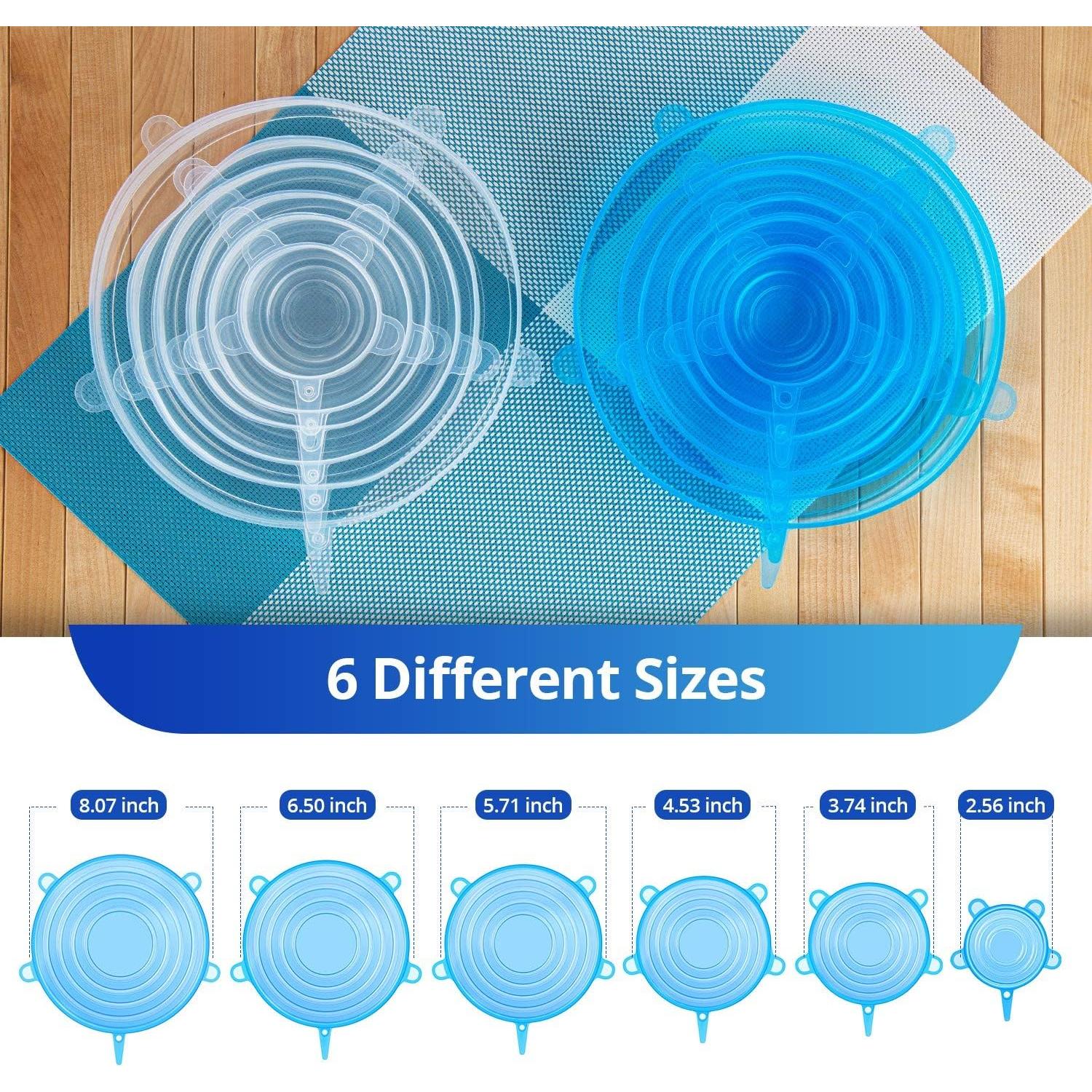 Tapas de Silicona Estirables Reutilizables 6PCS Daily Kisn