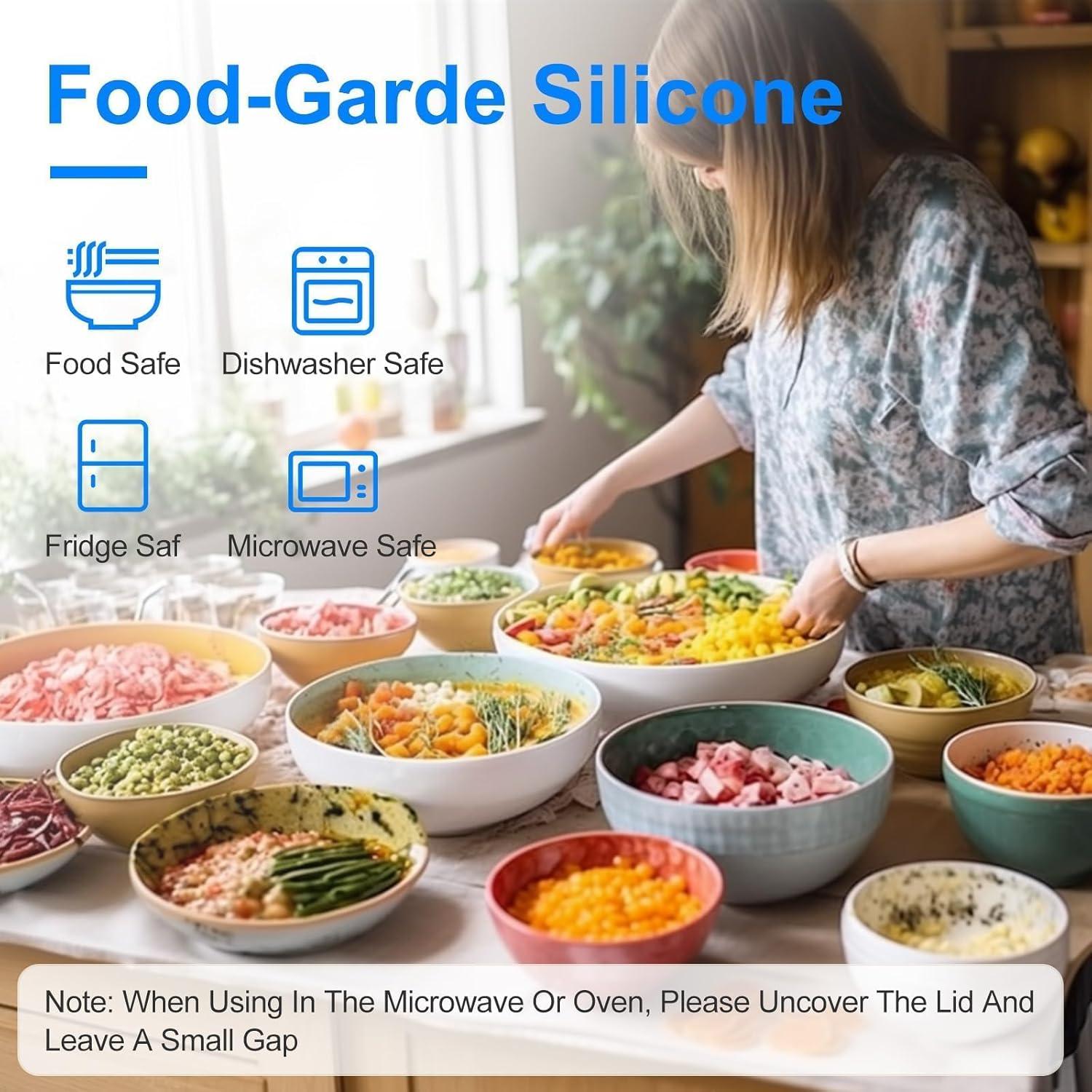 14 Tapas de Silicona Reutilizables Aokinle - 7 Tamaños