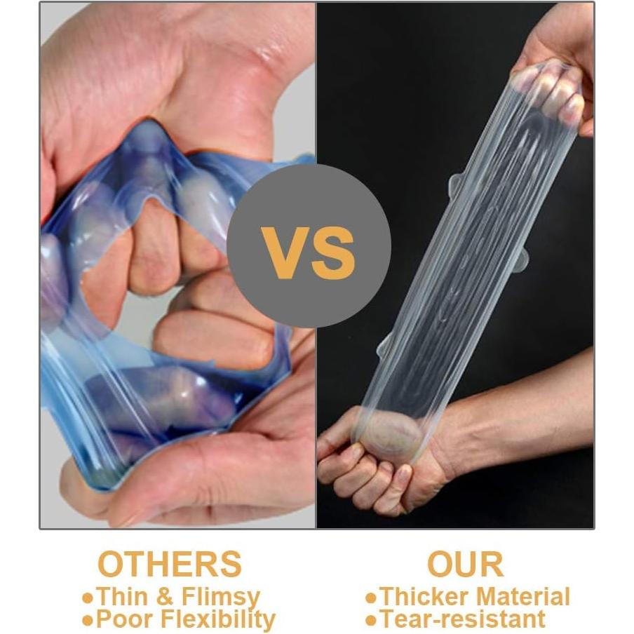 Paquete de 4 tapas de silicona LELE LIFE 11.5cm reutilizables