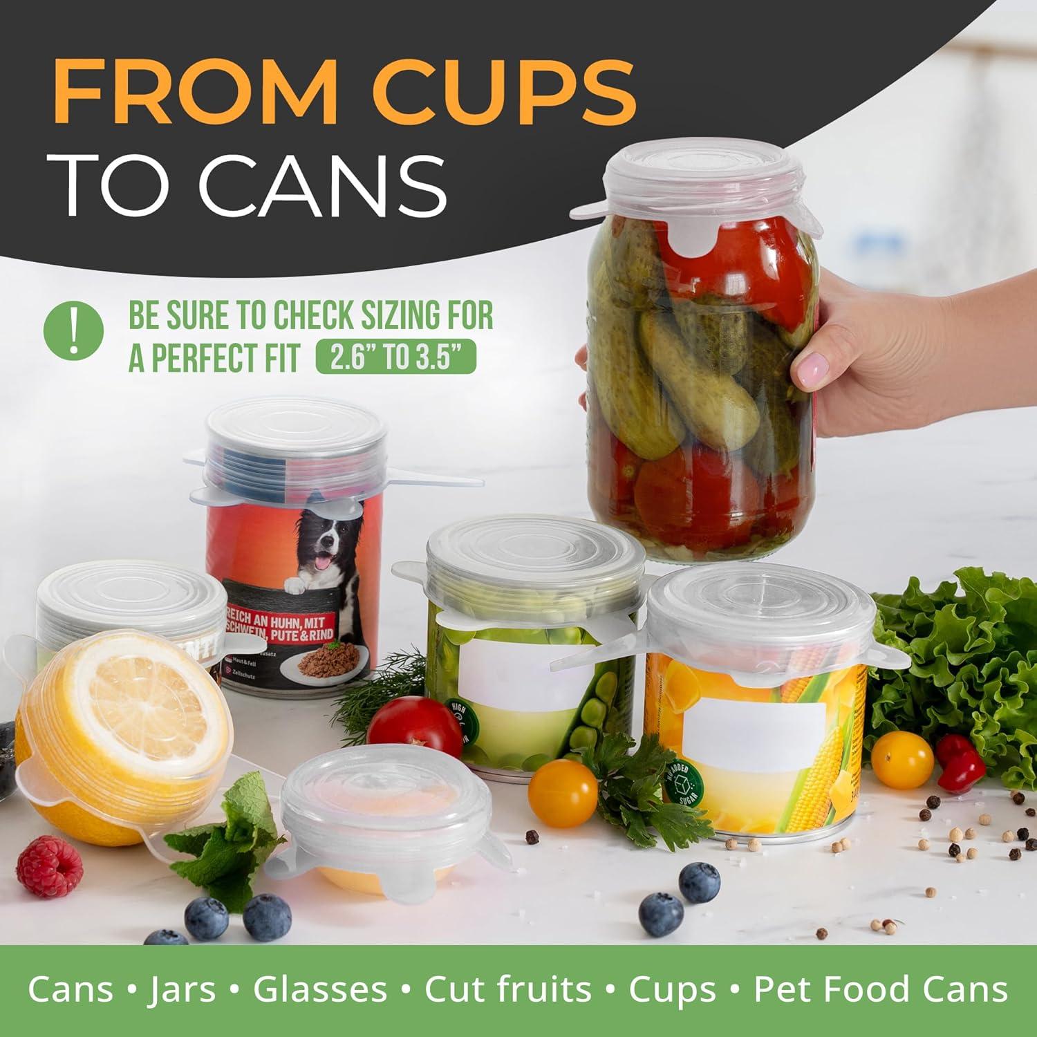 Tapa de Silicona Orblue 6 Piezas 6.6 a 8.9 cm Transparente