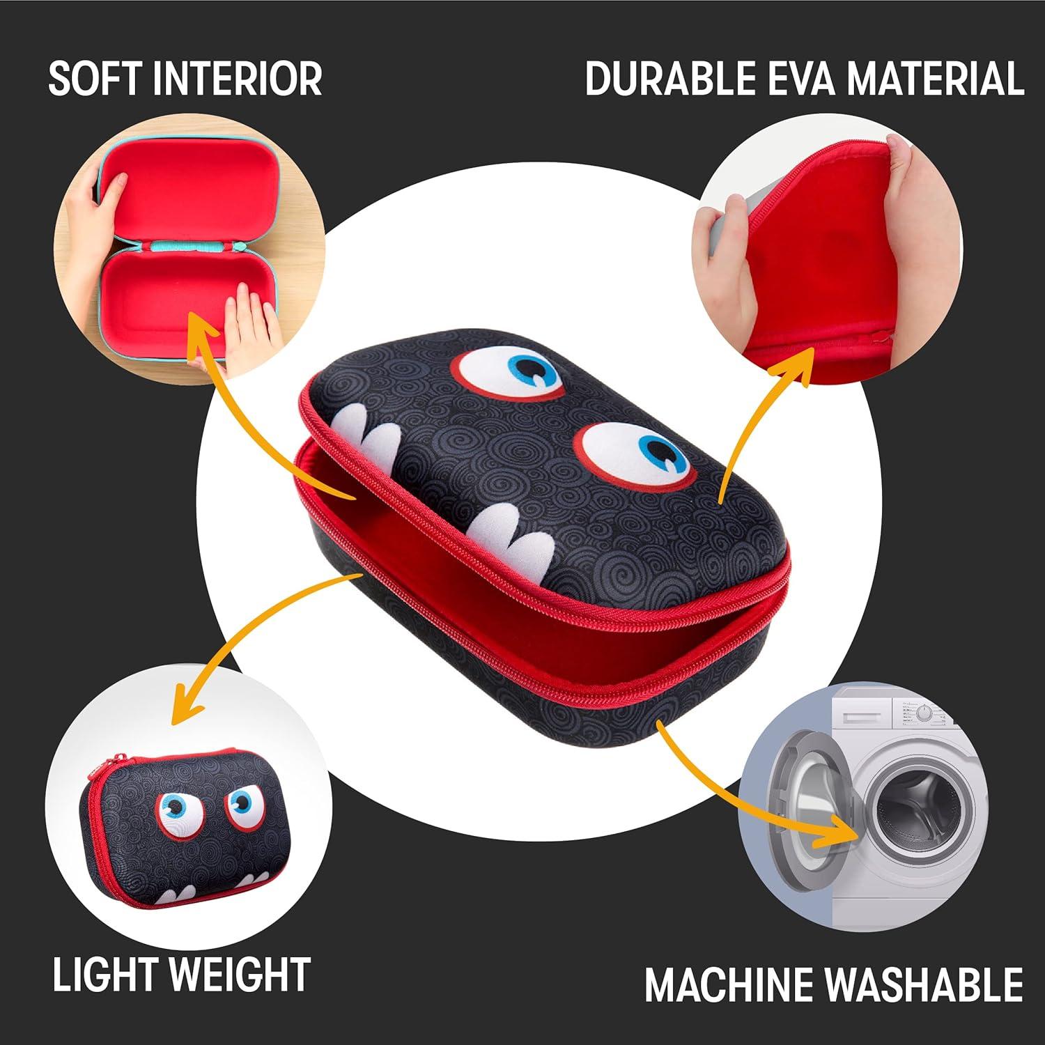 Estuche de lápices ZIPIT Wildlings negro 21x13.5x7.5 cm