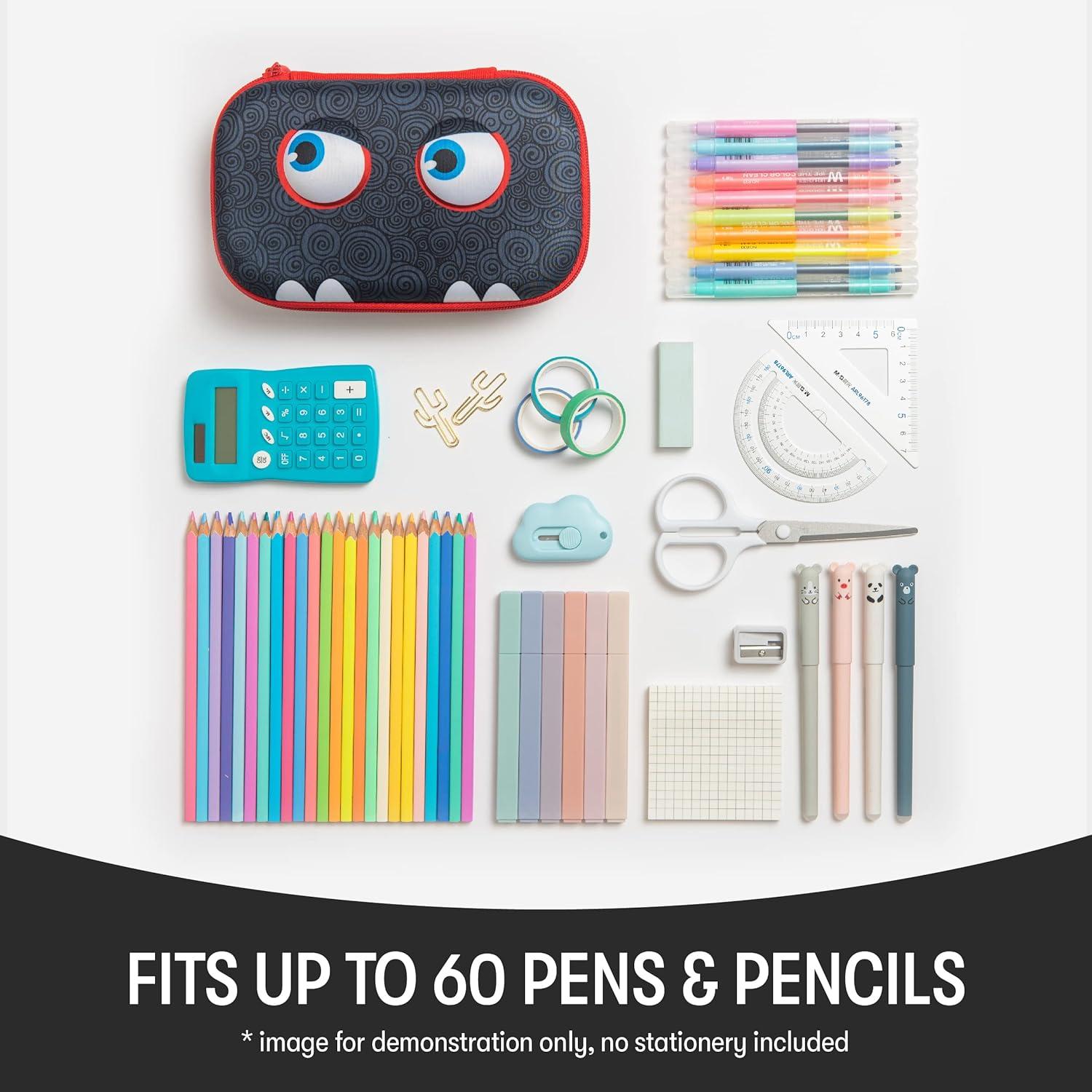 Estuche de lápices ZIPIT Wildlings negro 21x13.5x7.5 cm