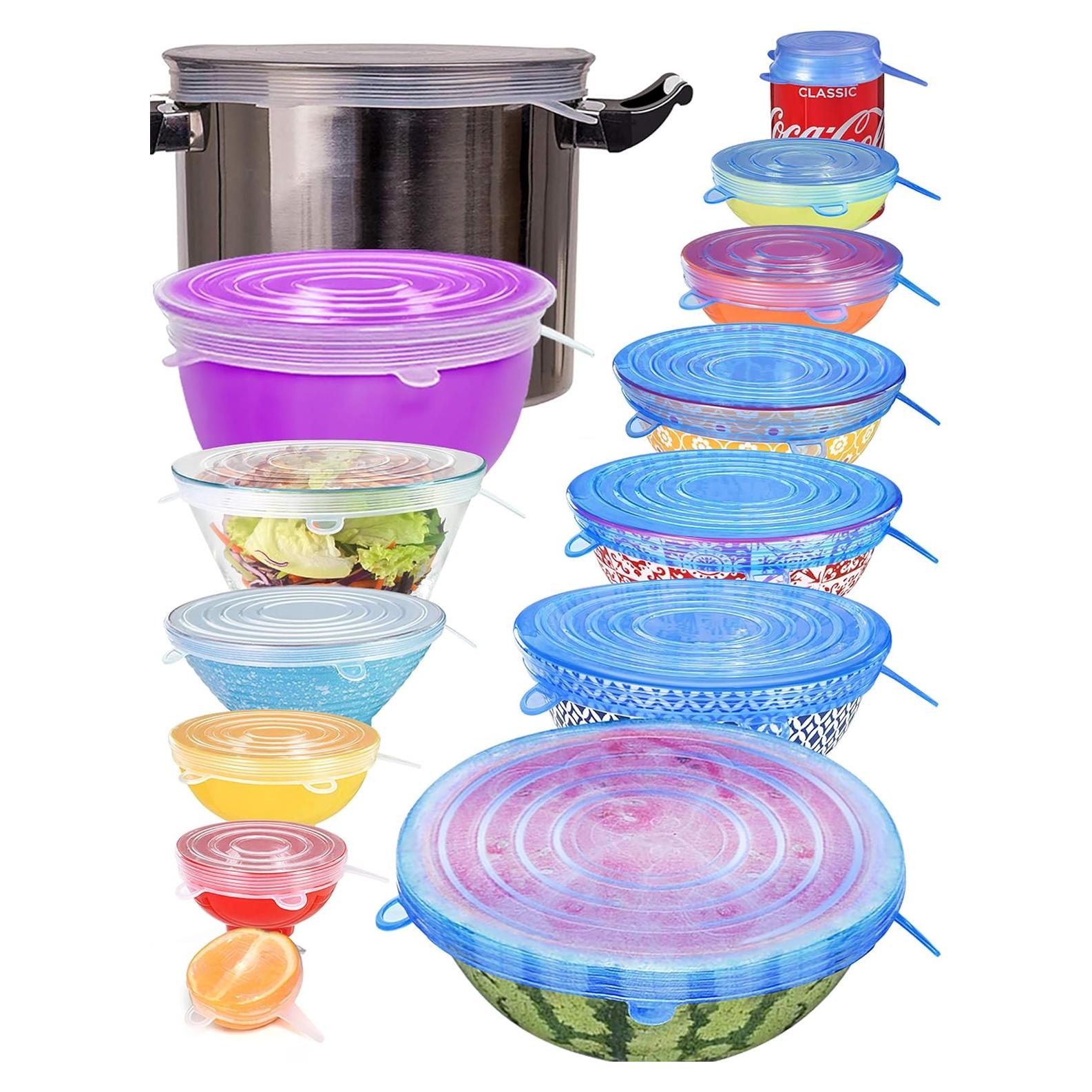 Tapas de Silicona Reutilizables Longzon 14 Piezas 7 Tamaños