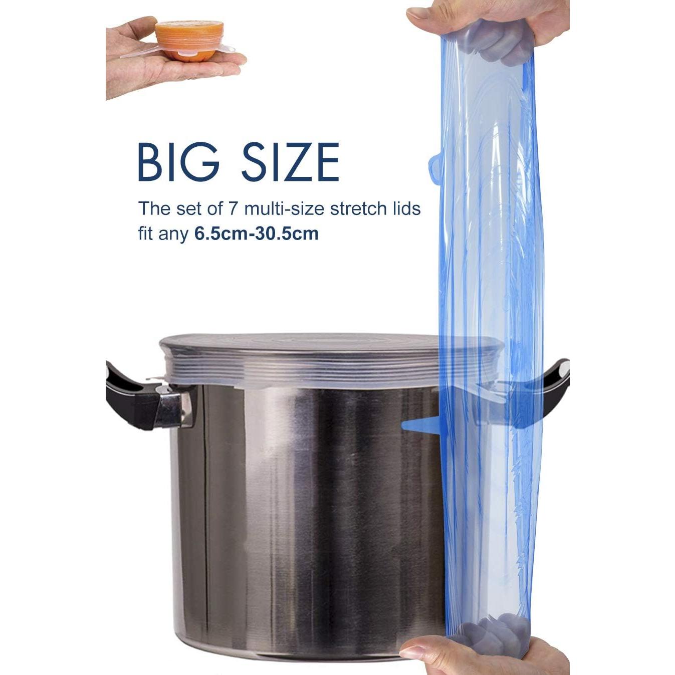 Tapas de Silicona Reutilizables Longzon 14 Piezas 7 Tamaños