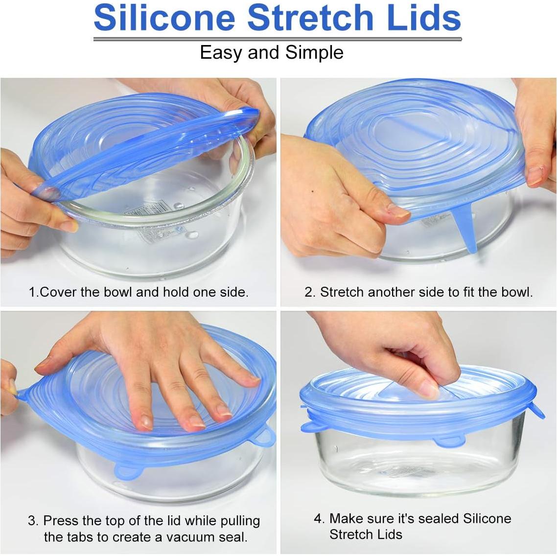 Tapas de Silicona Reutilizables Longzon 14 Piezas 7 Tamaños